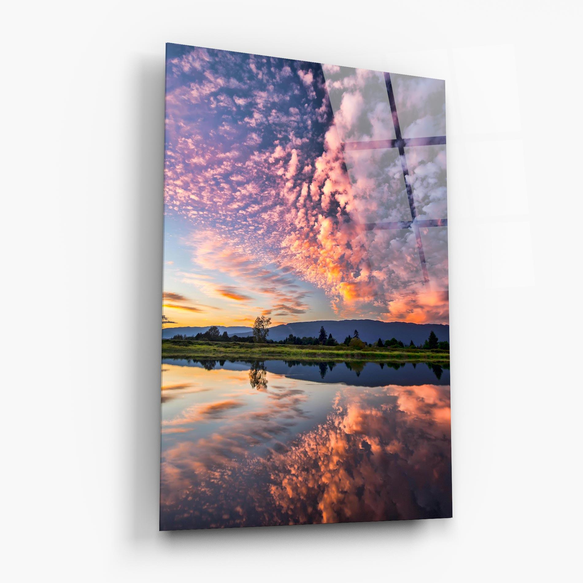 Tablou Sticla Beautiful Sky mockup 6