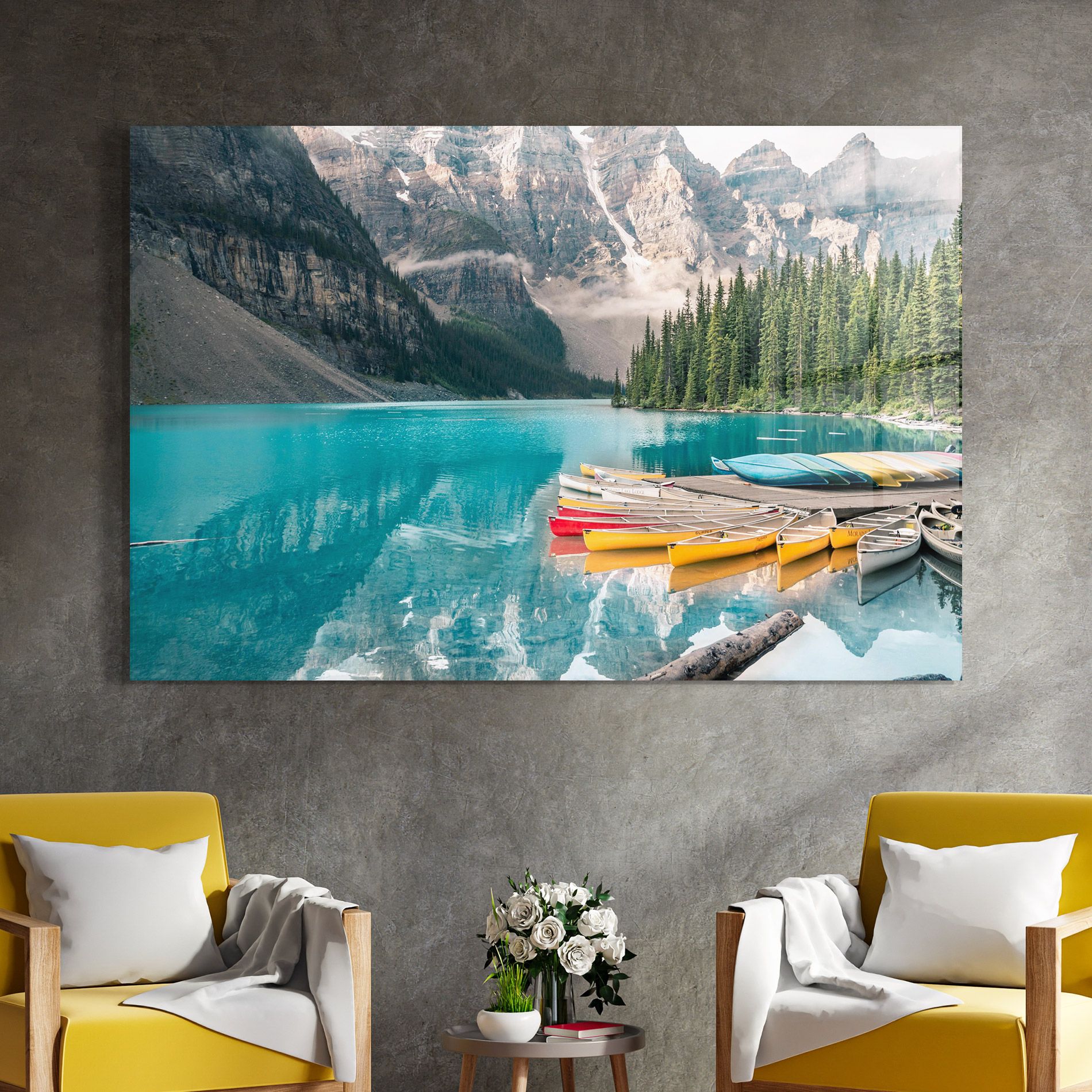 Beautiful Moraine Lake mockup 4