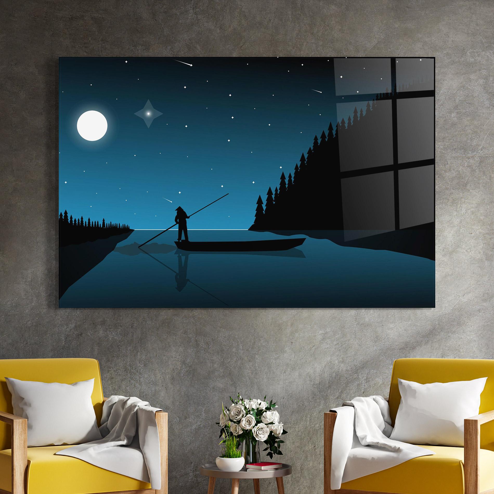 Tablou Sticla Fishman Stars mockup 4