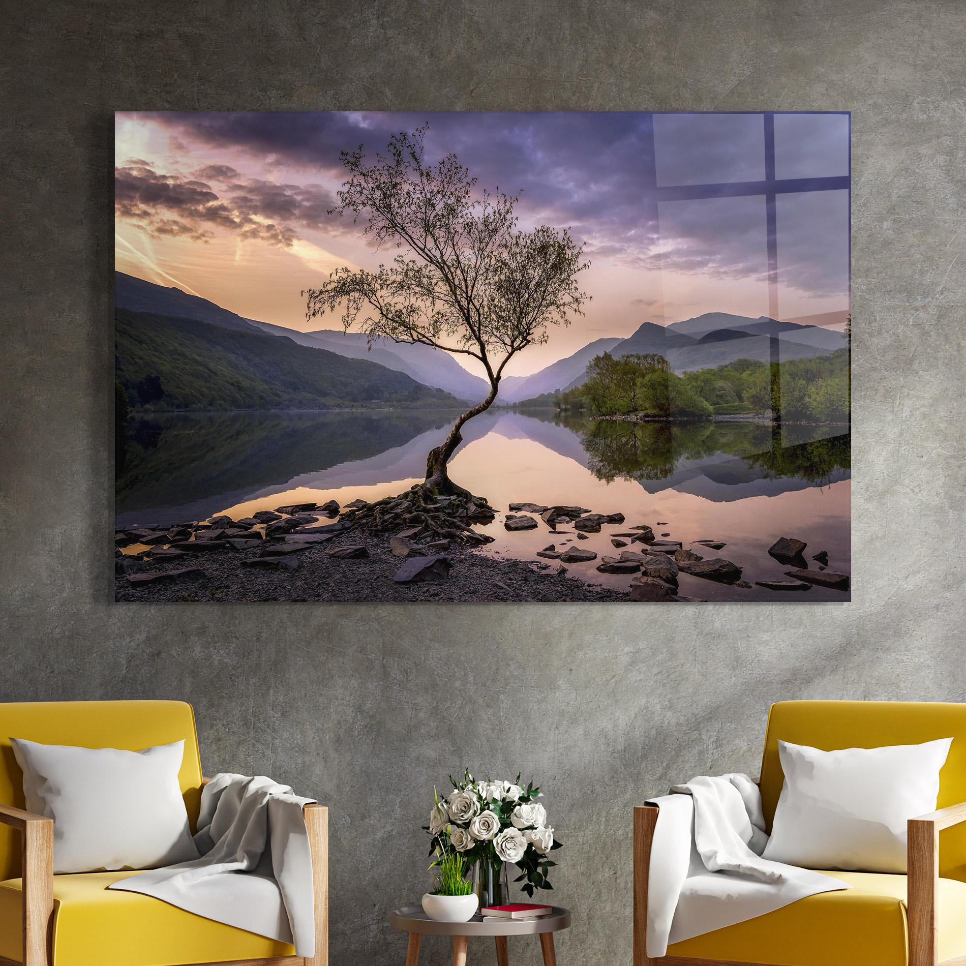 Tablou Sticla Lone Tree mockup 4