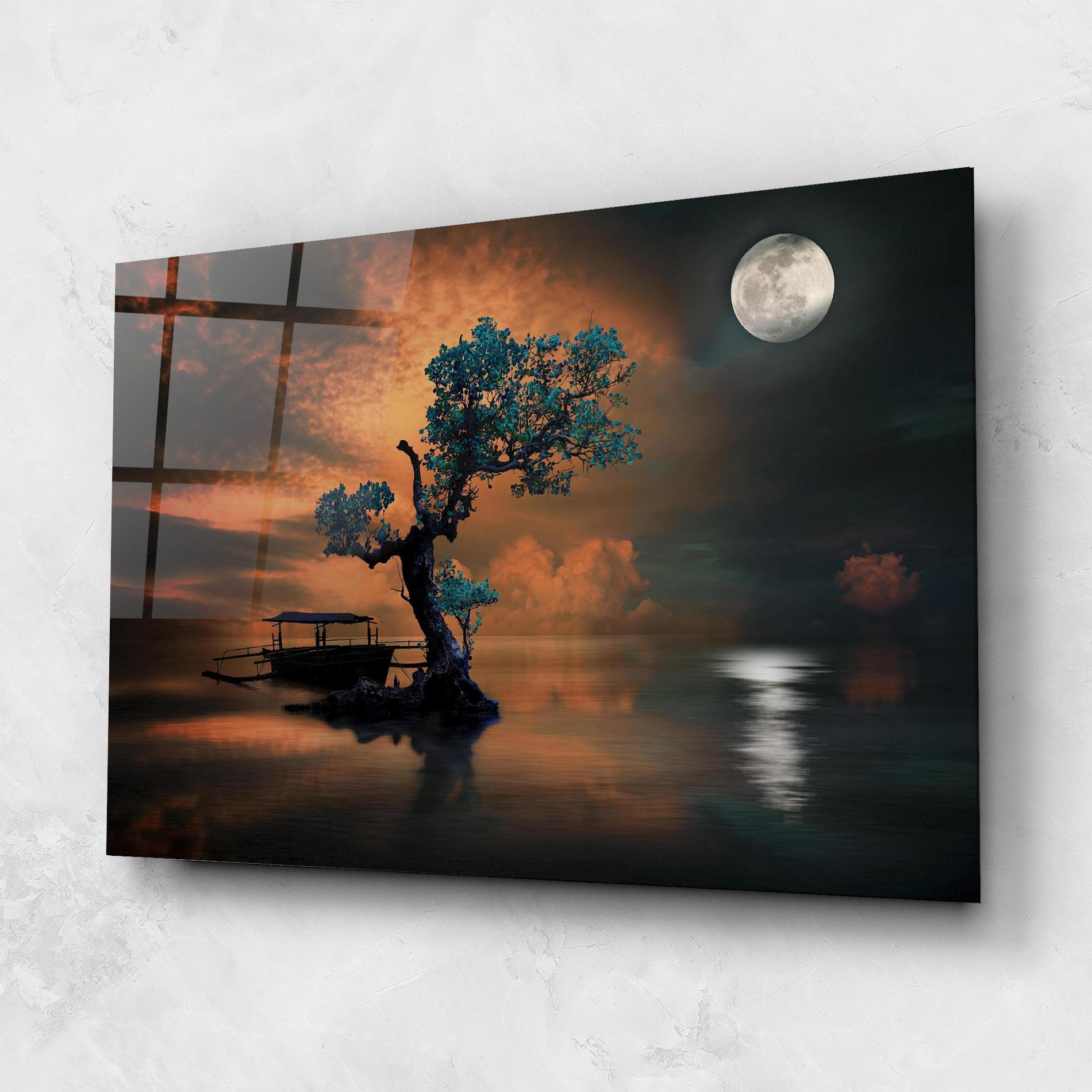 Tablou Sticla Blue Tree mockup 1