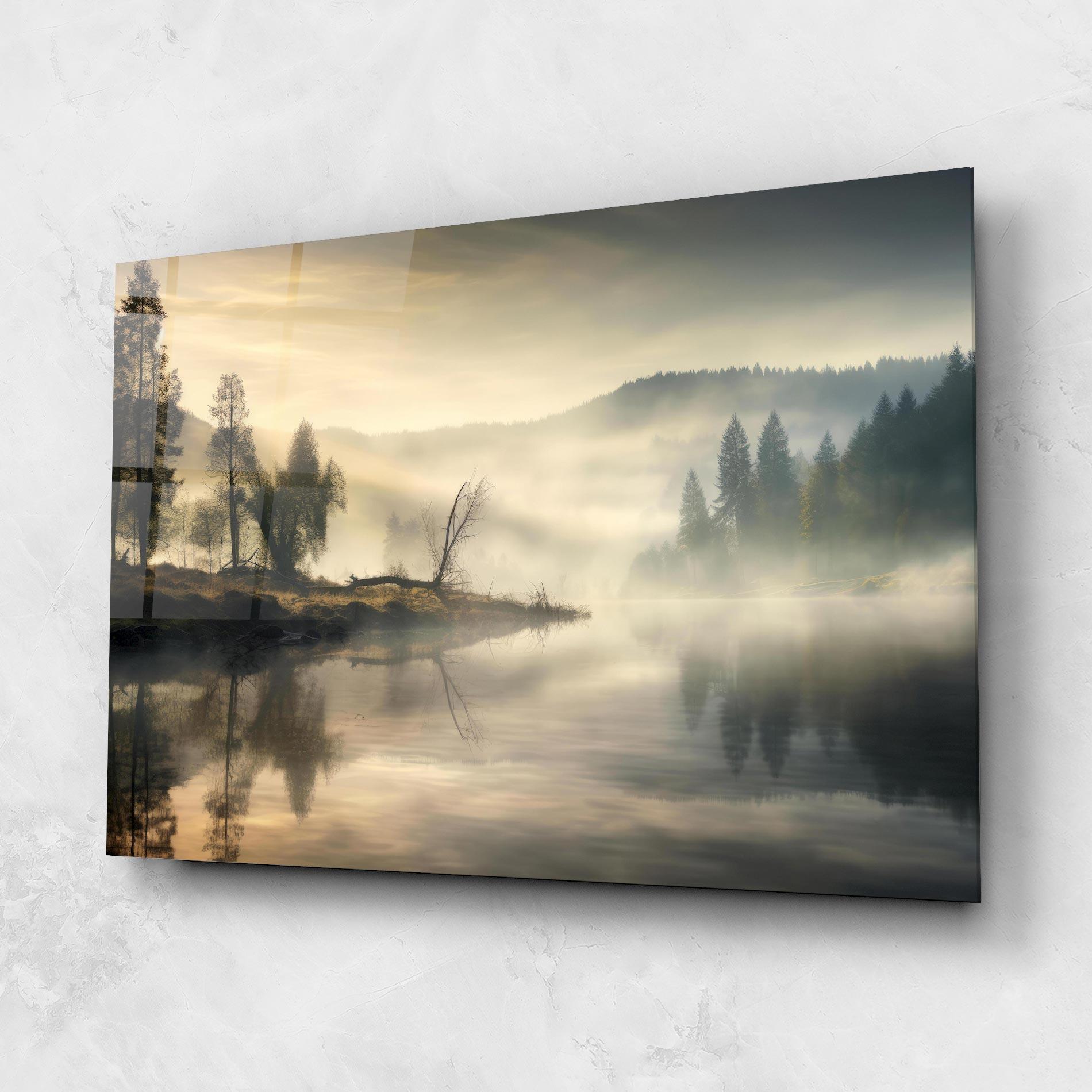 Tablou Sticla Foggy Morning mockup 1