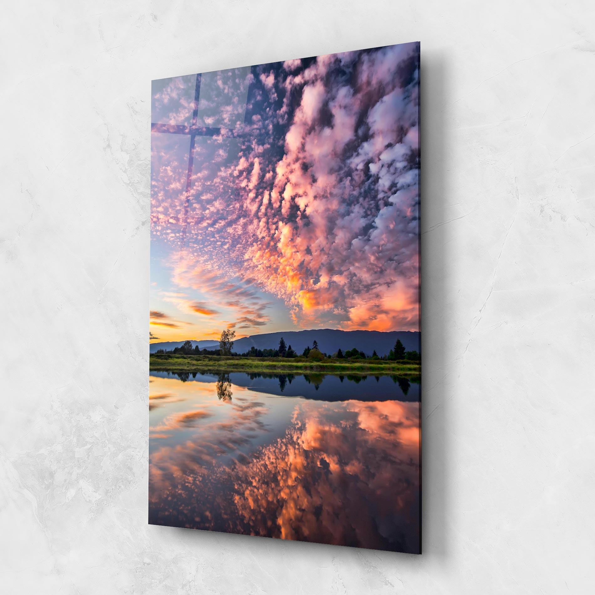 Tablou Sticla Beautiful Sky mockup 1