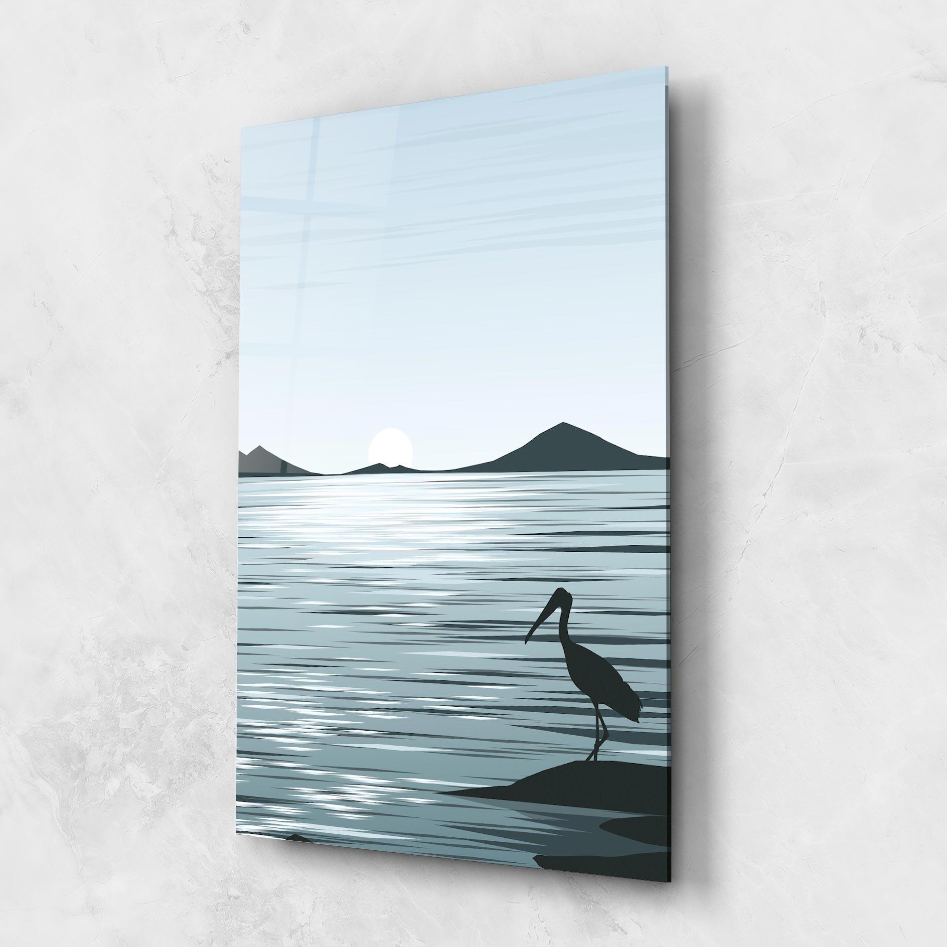 Tablou Sticla Sparkling Lake mockup 1