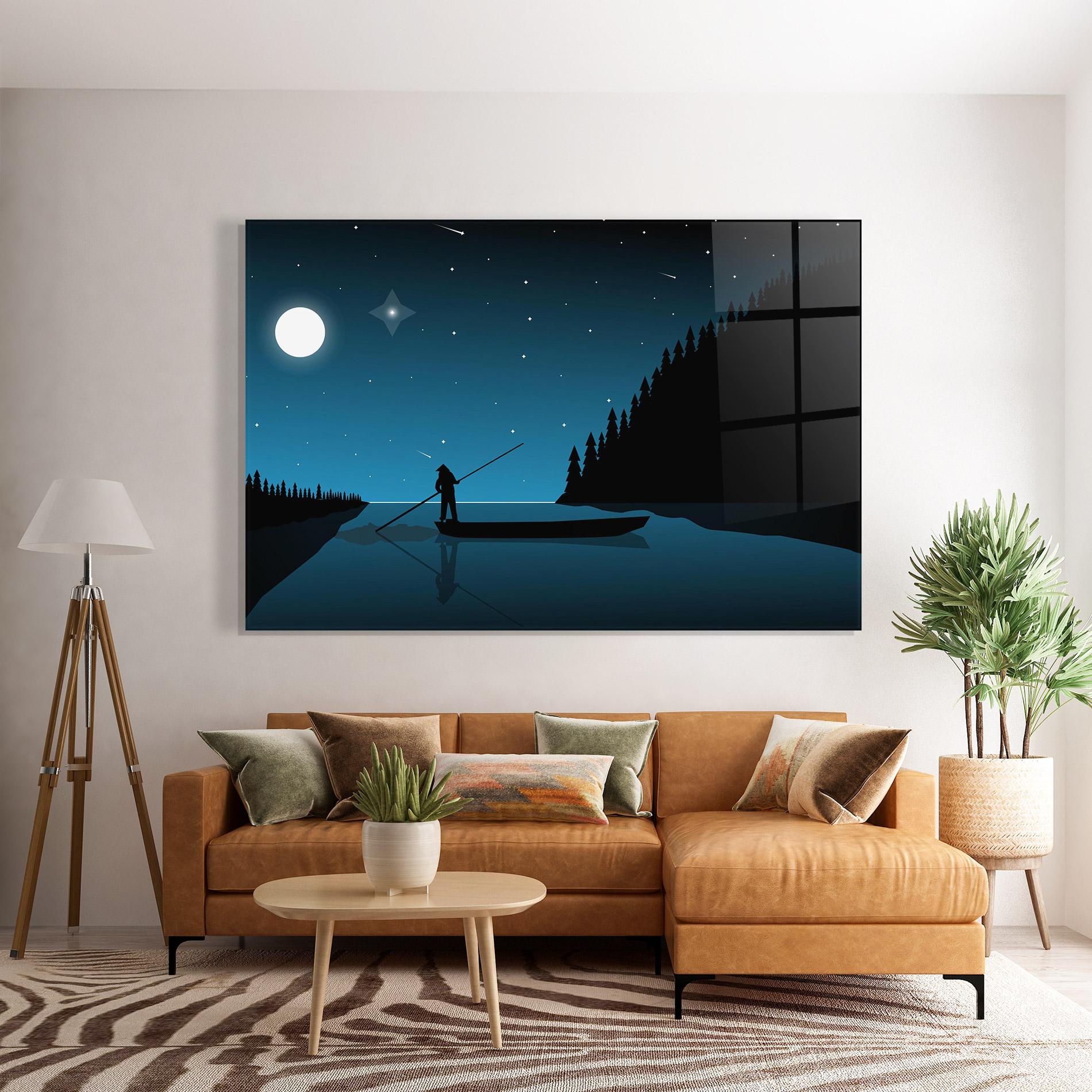 Tablou Sticla Fishman Stars mockup 7