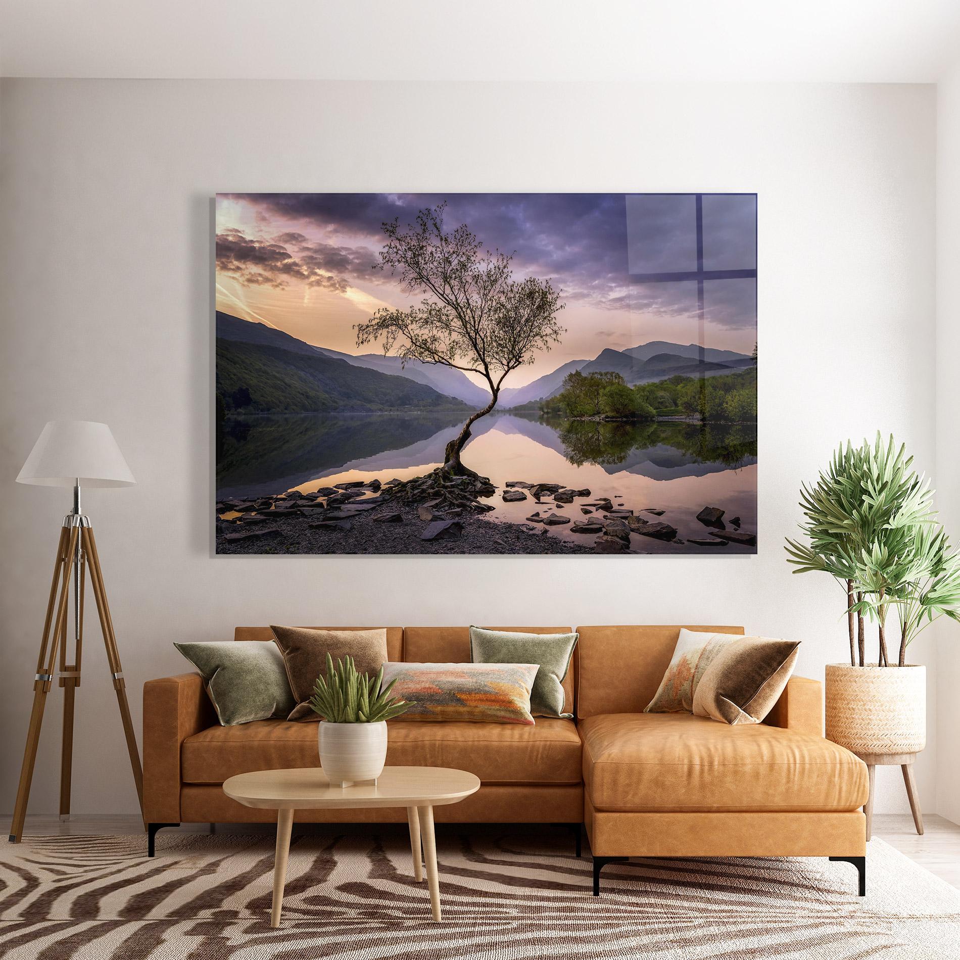 Tablou Sticla Lone Tree mockup 7