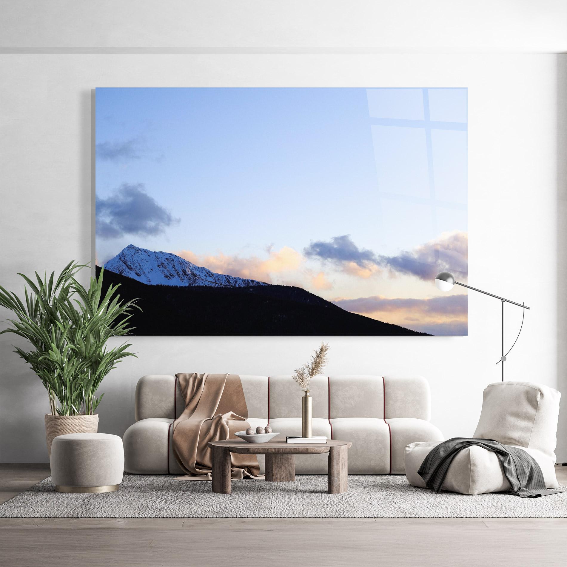 Tablou Sticla Cloud Sky Mountain mockup 9