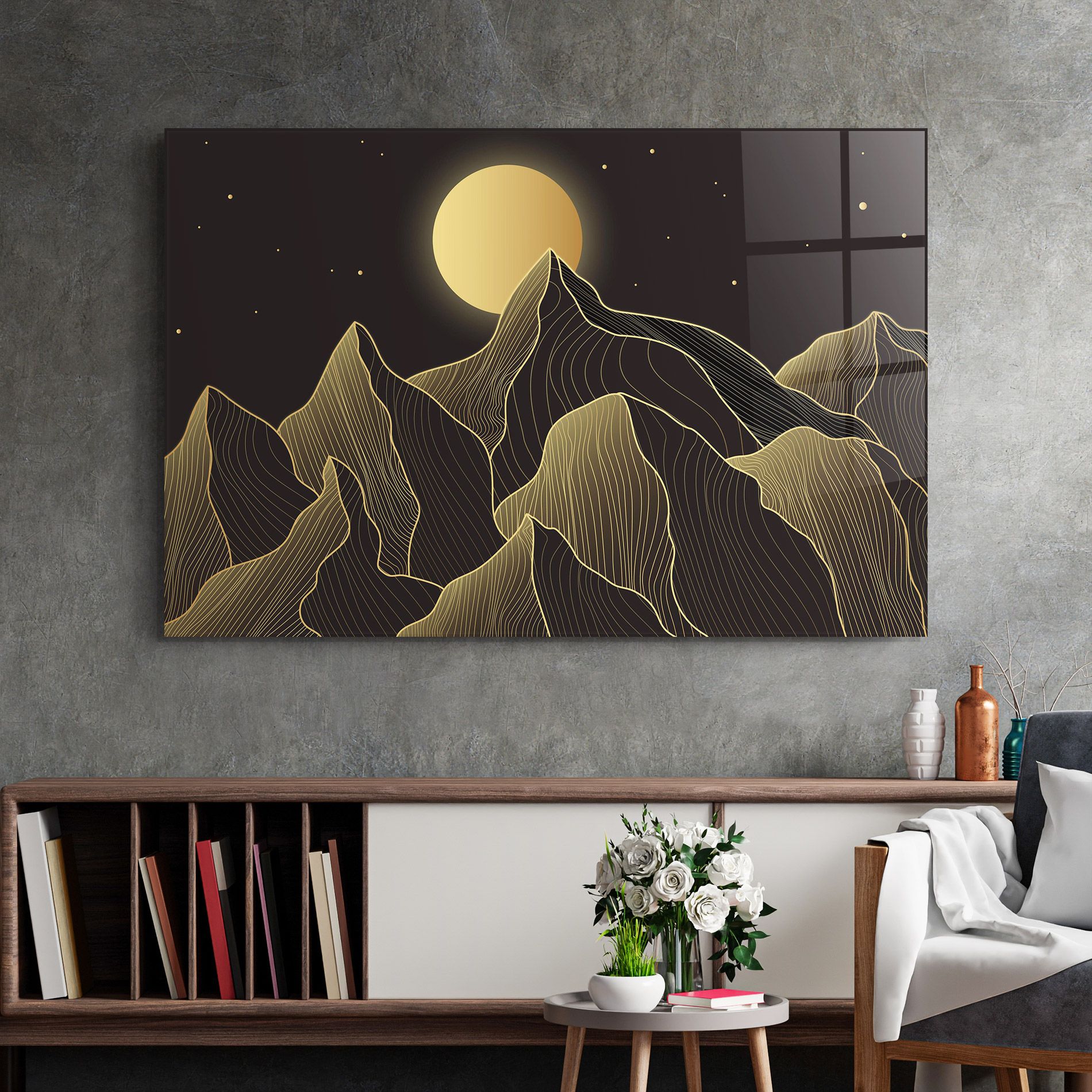 Gold Shiny Moon mockup 2