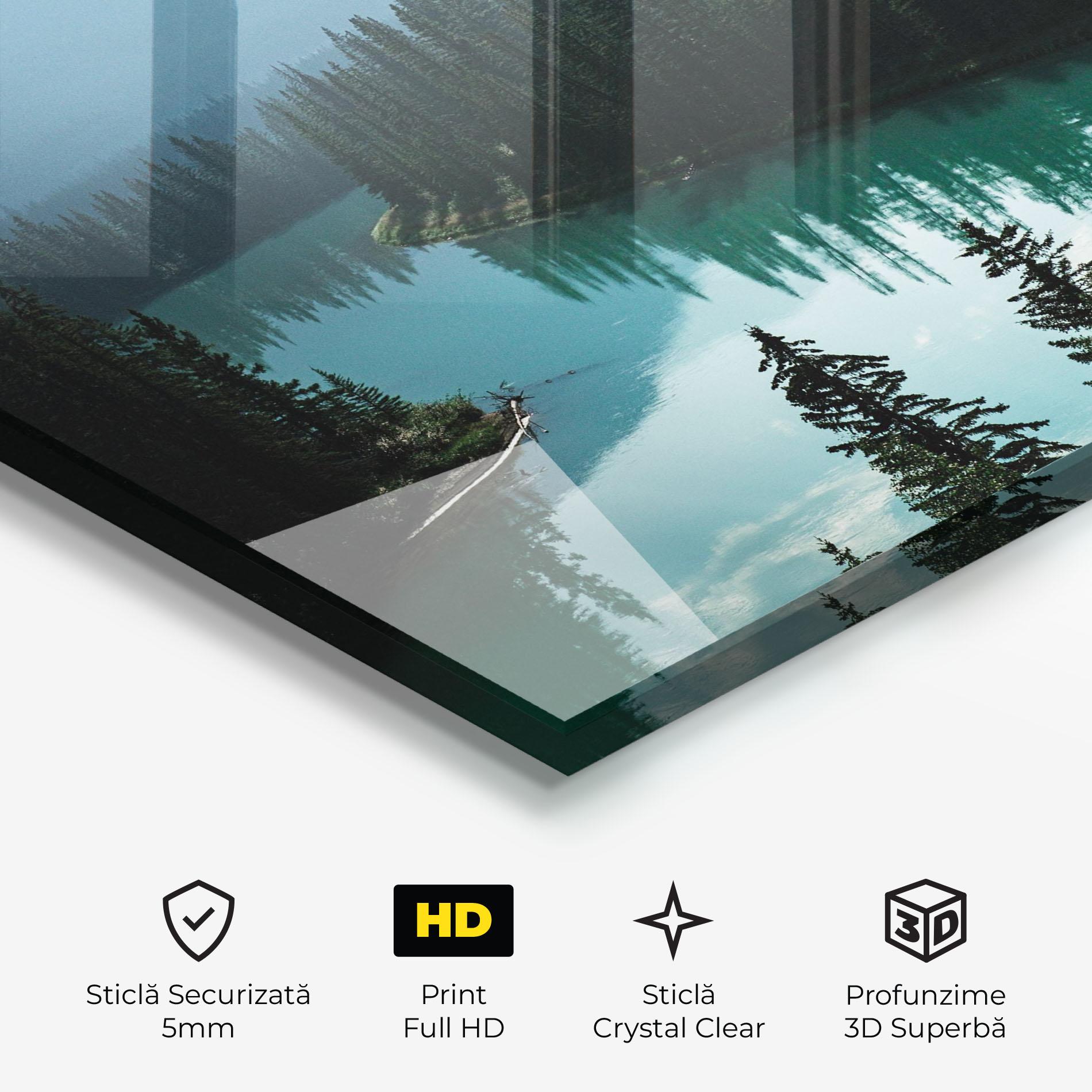 Tablou Sticla Crystal Lake mockup 3