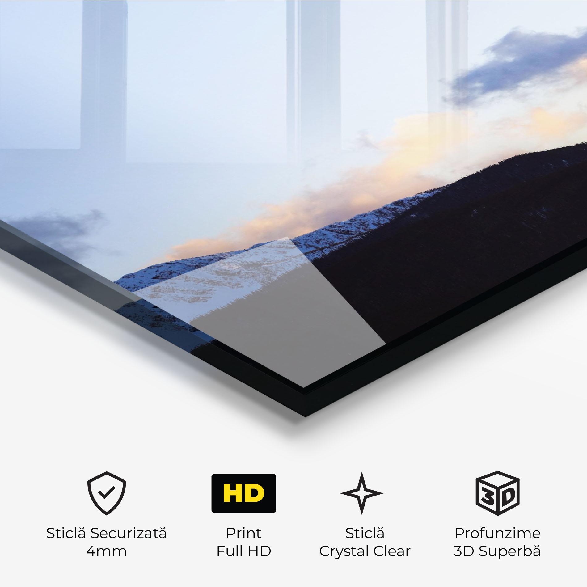 Tablou Sticla Cloud Sky Mountain mockup 3