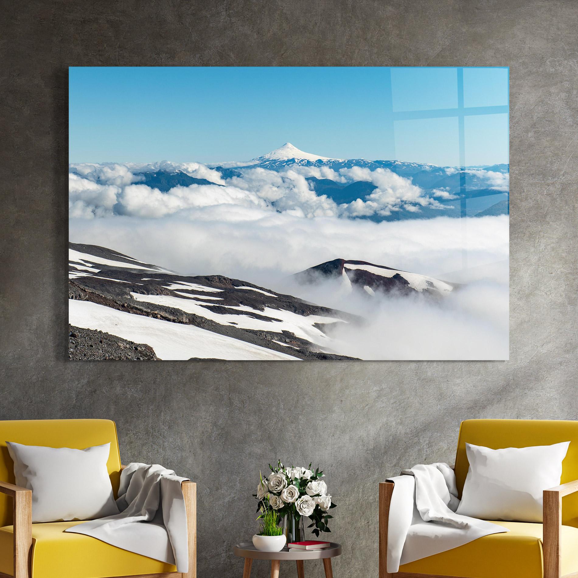 Tablou Sticla Cloudy High View mockup 4