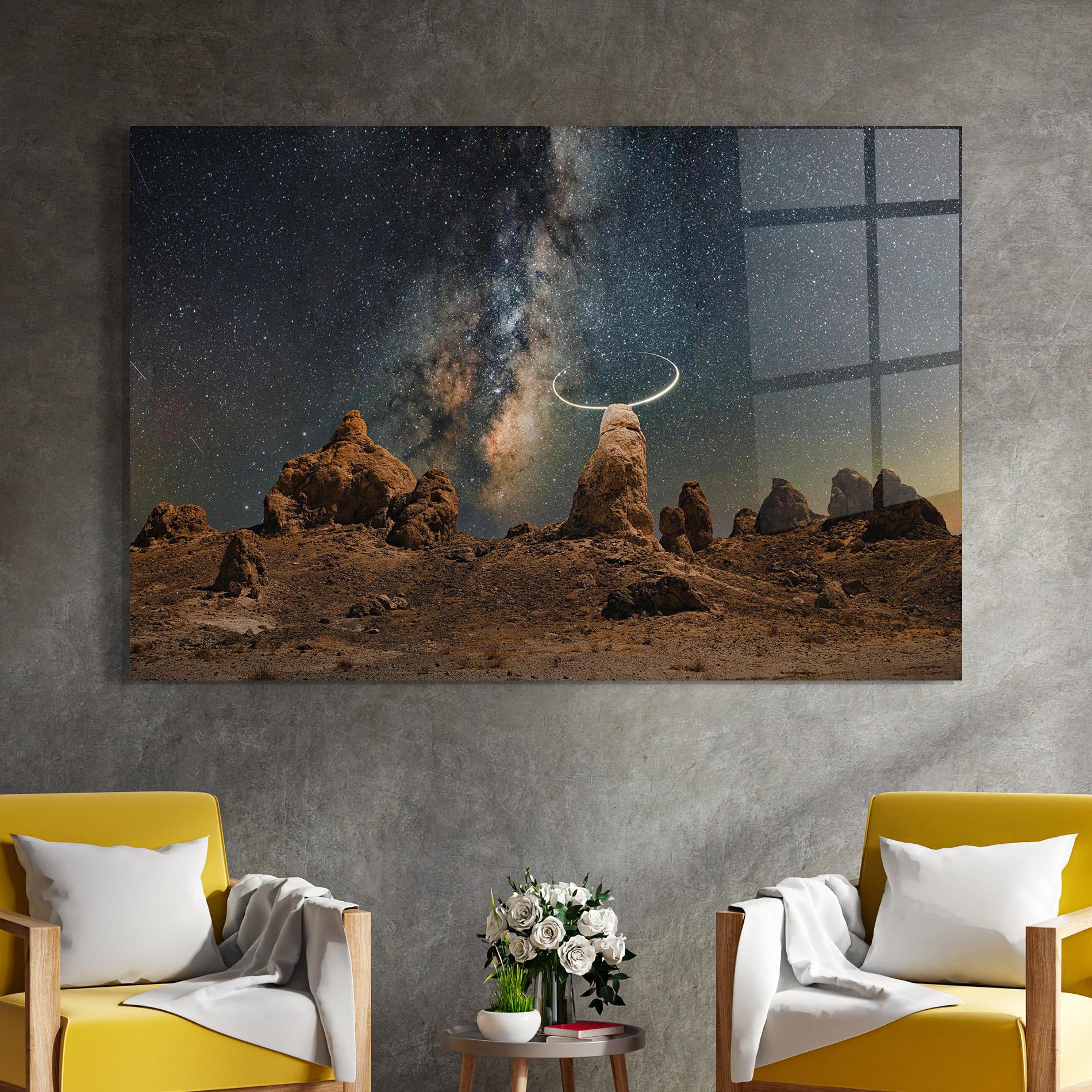 Tablou Sticla Galactic Stones mockup 4