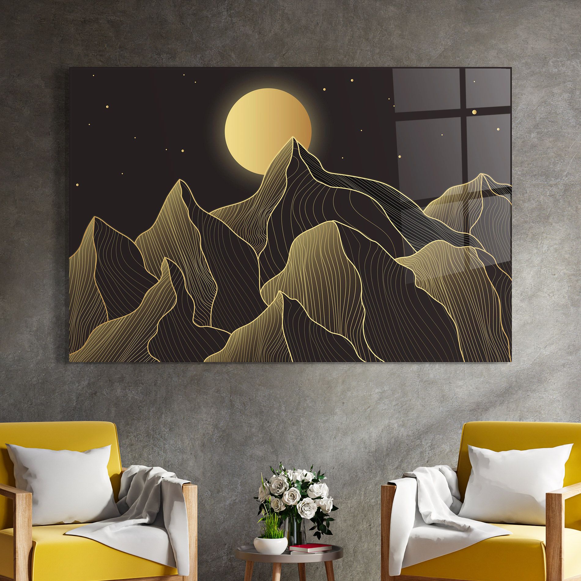 Gold Shiny Moon mockup 4