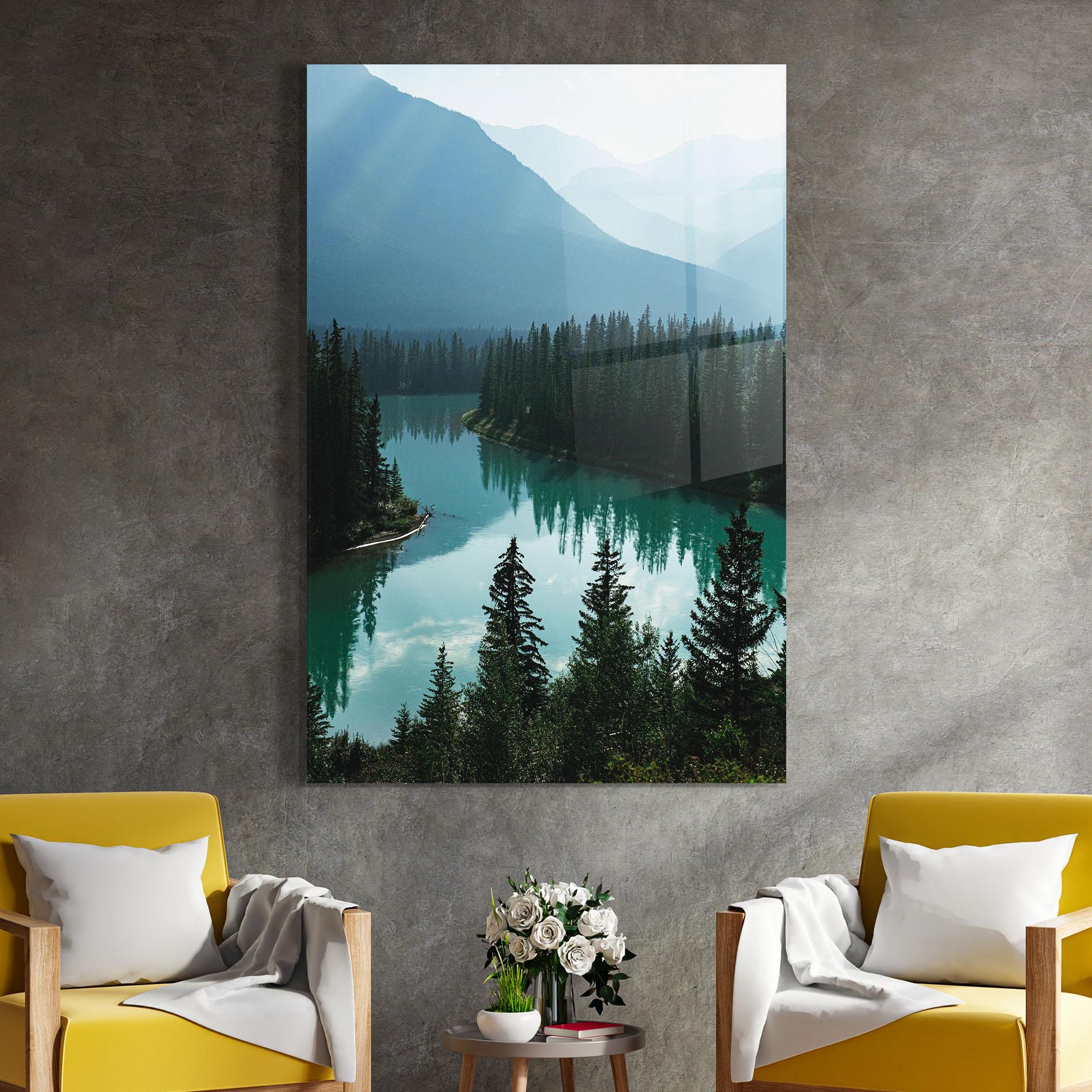 Tablou Sticla Crystal Lake mockup 4