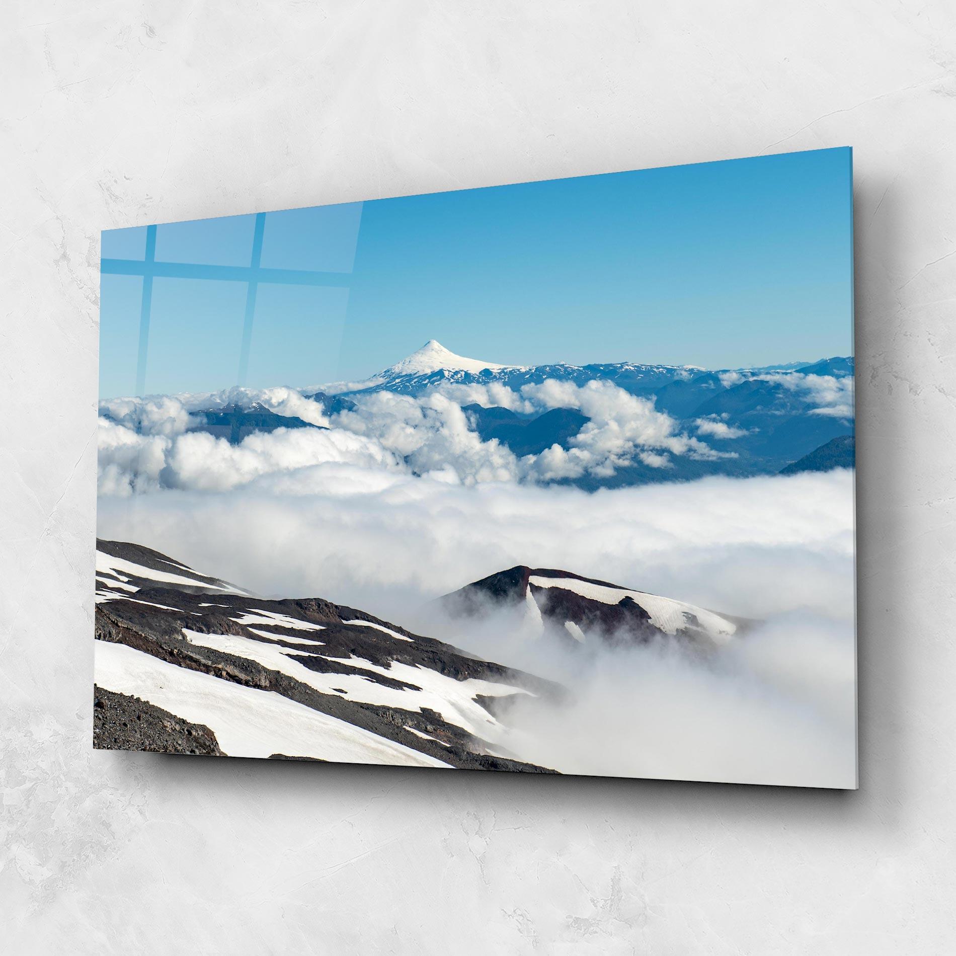 Tablou Sticla Cloudy High View mockup 1
