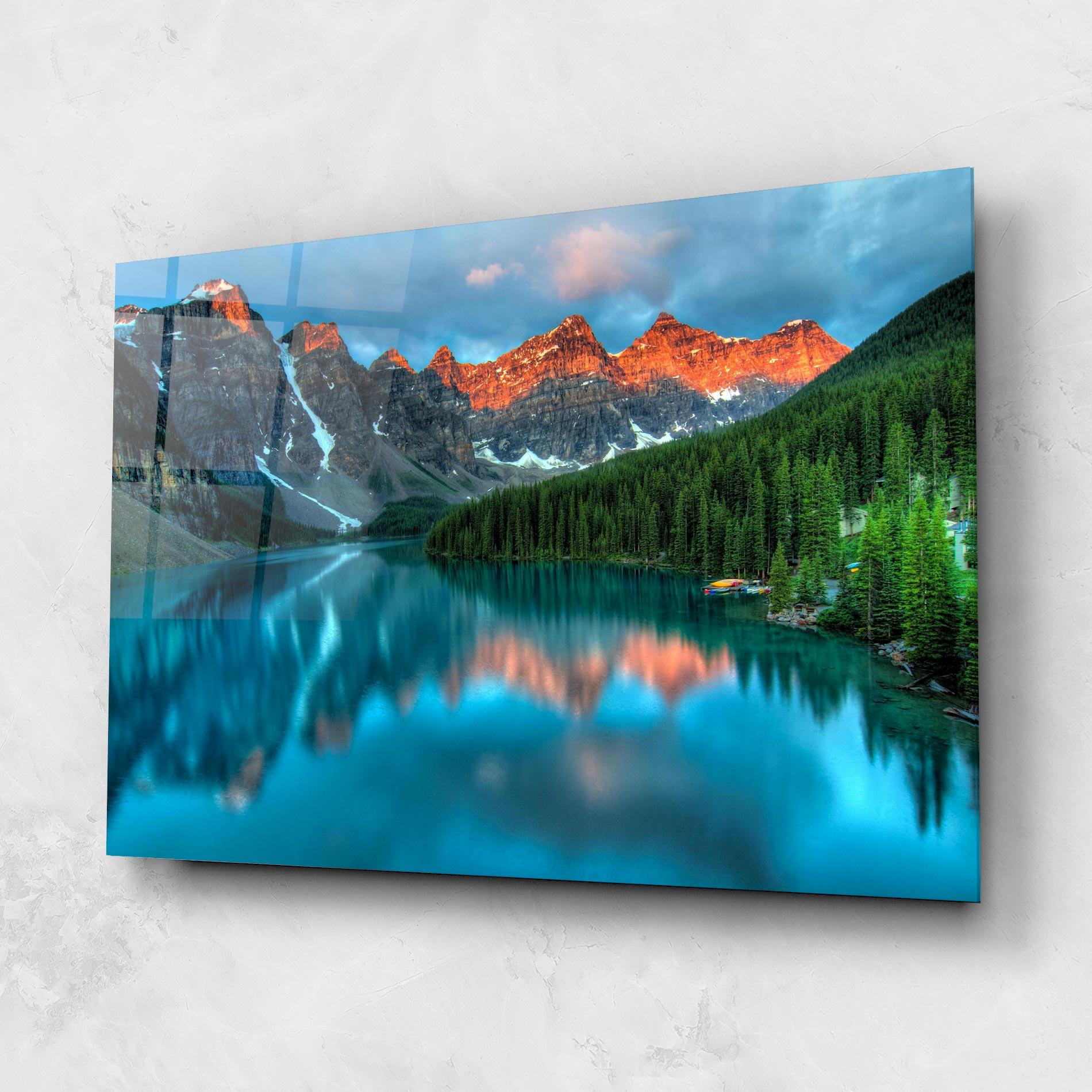 Tablou Sticla Lake Reflection mockup 1