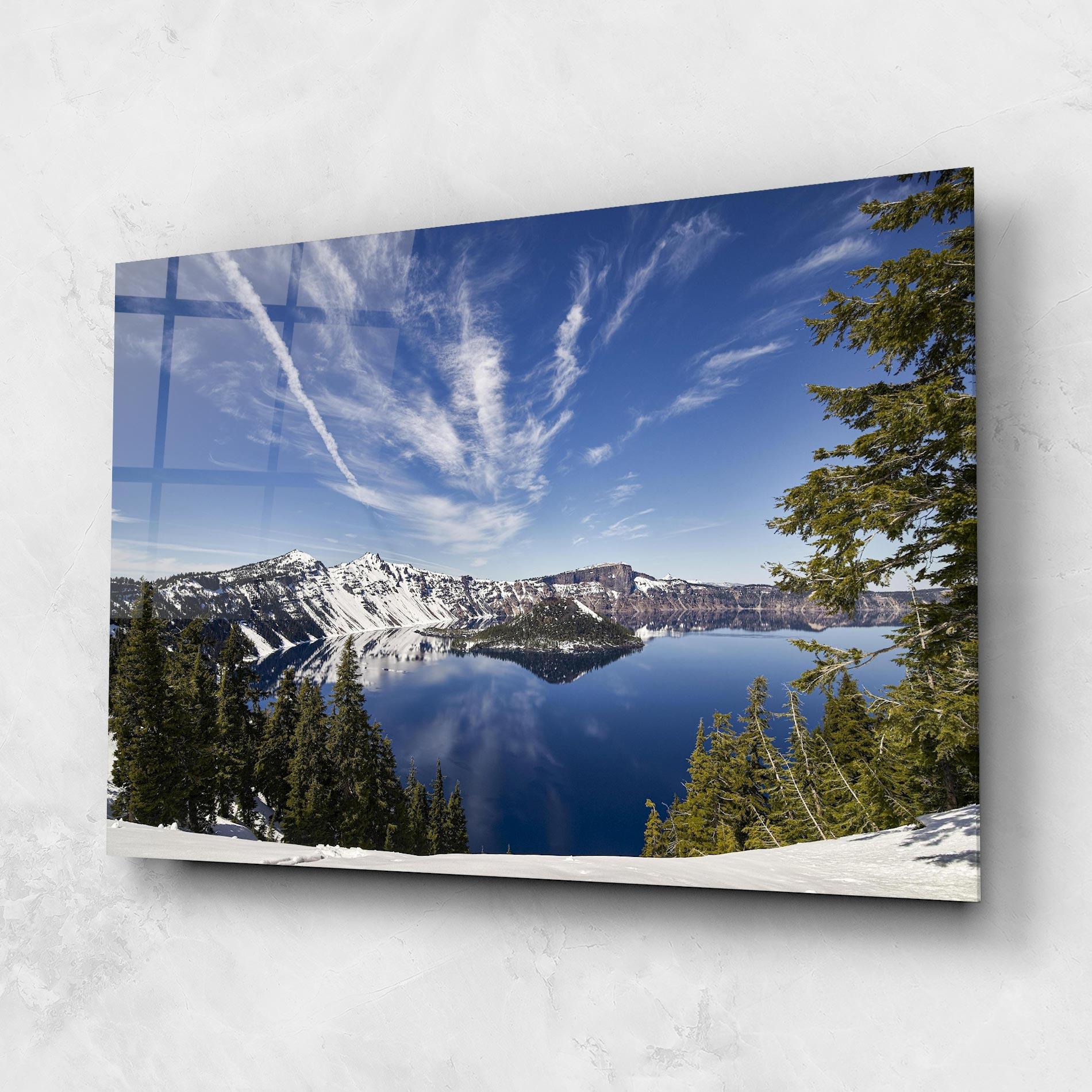 Tablou Sticla White Snowy Mountain mockup 1