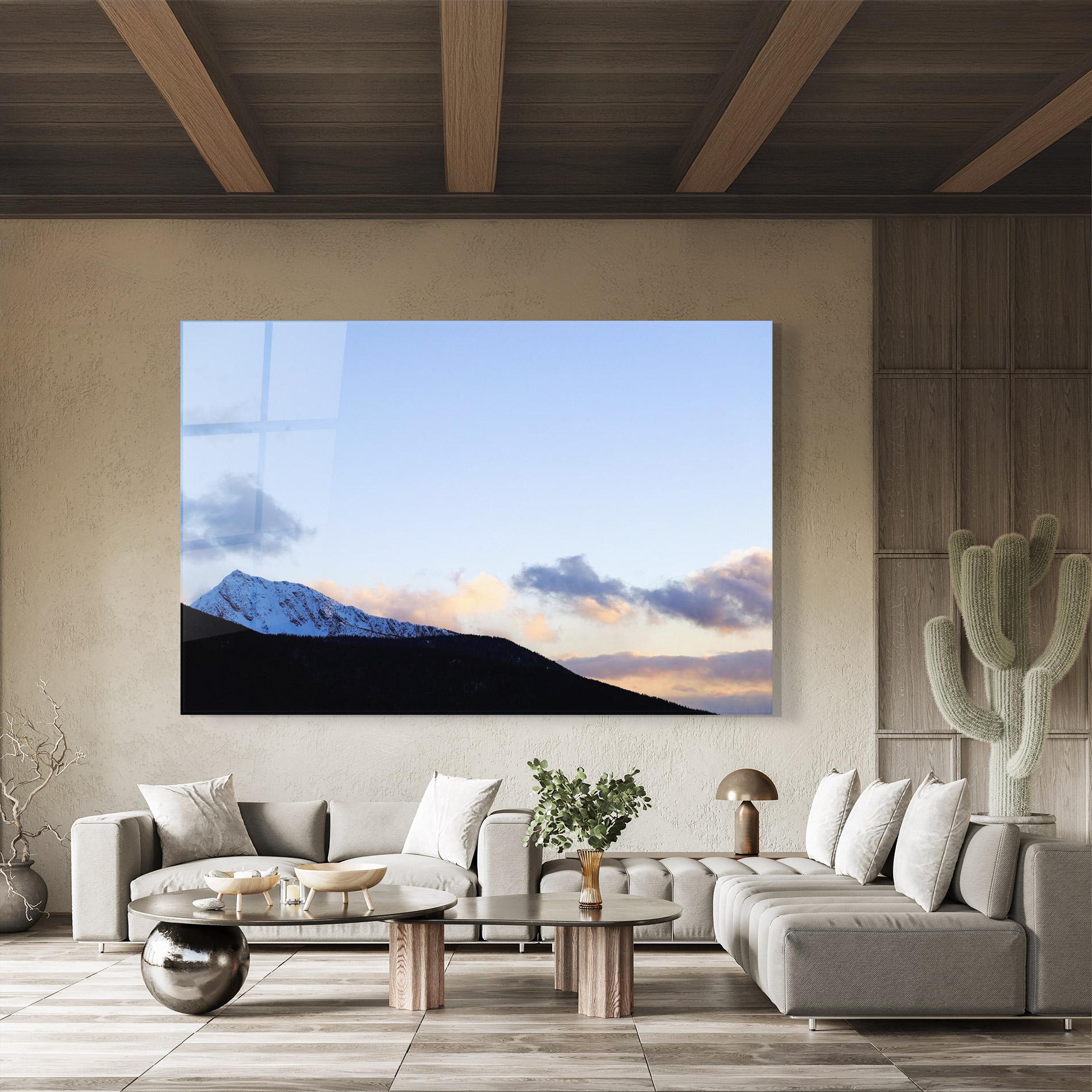 Tablou Sticla Cloud Sky Mountain mockup 8