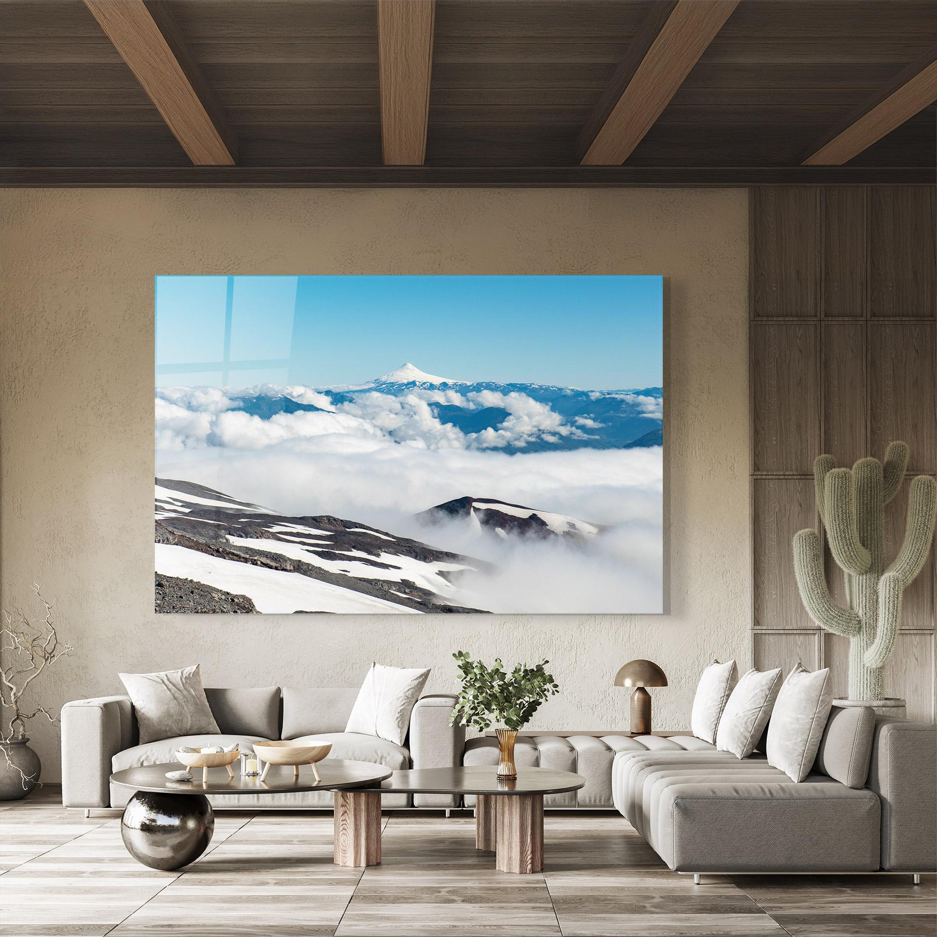 Tablou Sticla Cloudy High View mockup 8