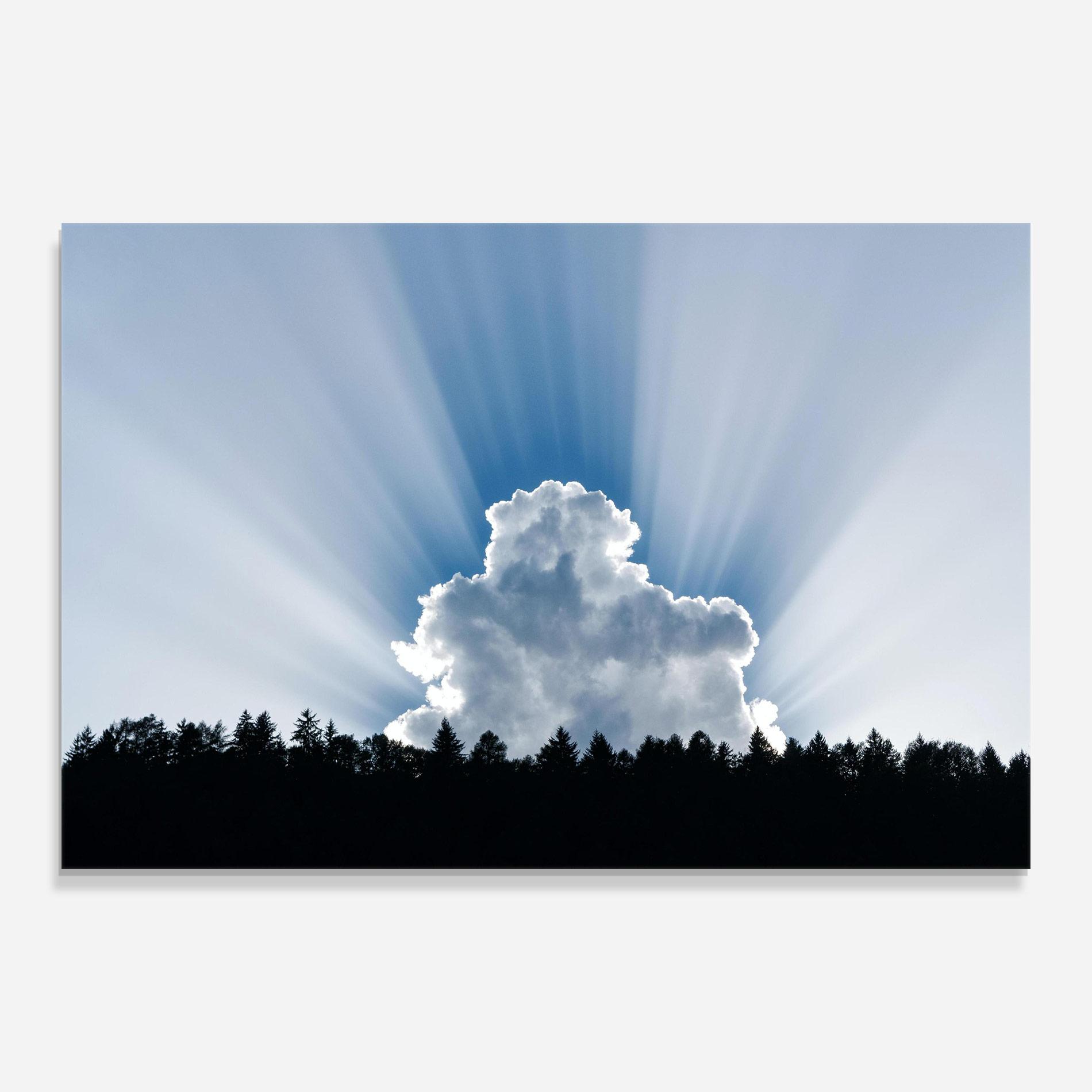 Tablou Sticla Big White Cloud Light mockup 0