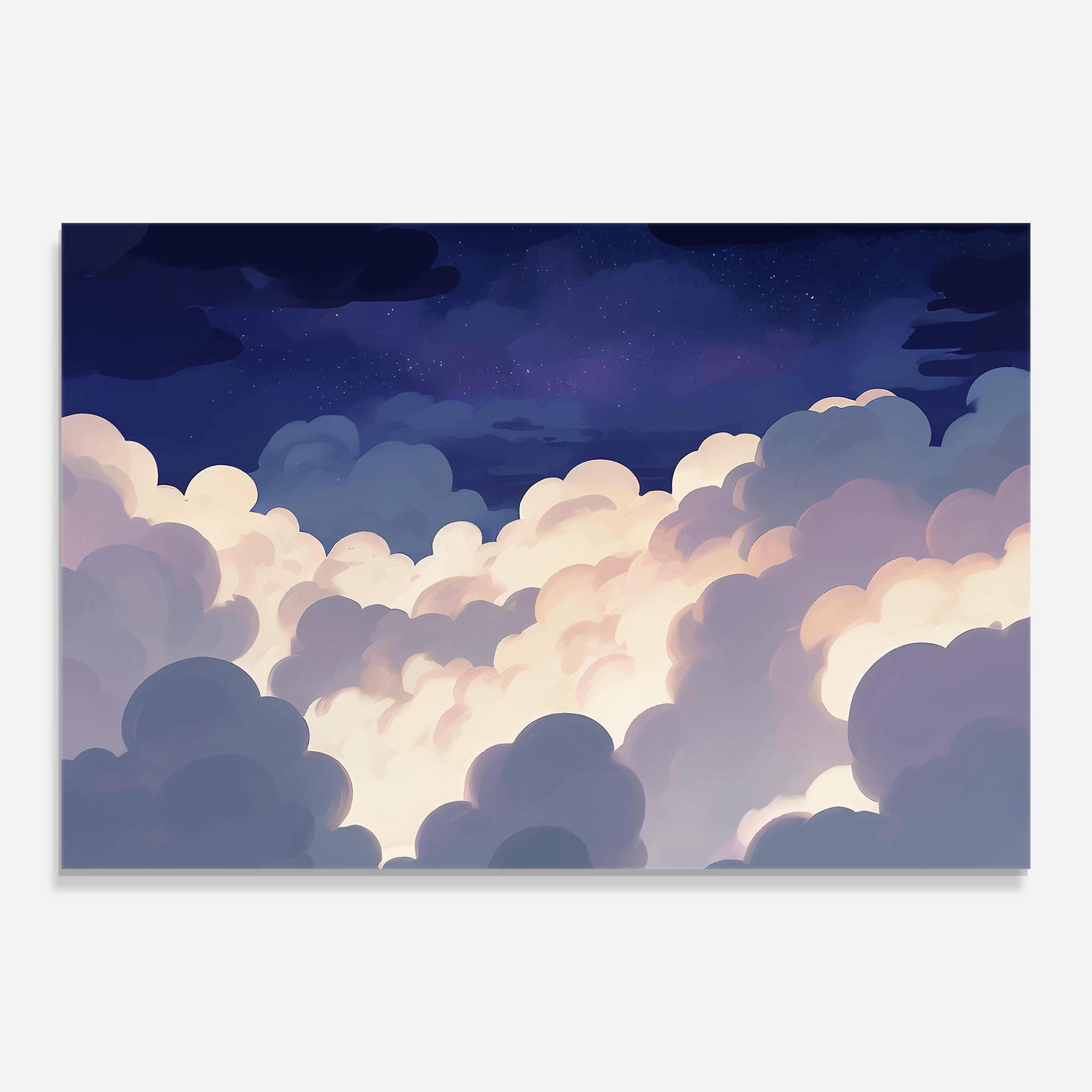 Tablou Sticla Cloud Art mockup 0