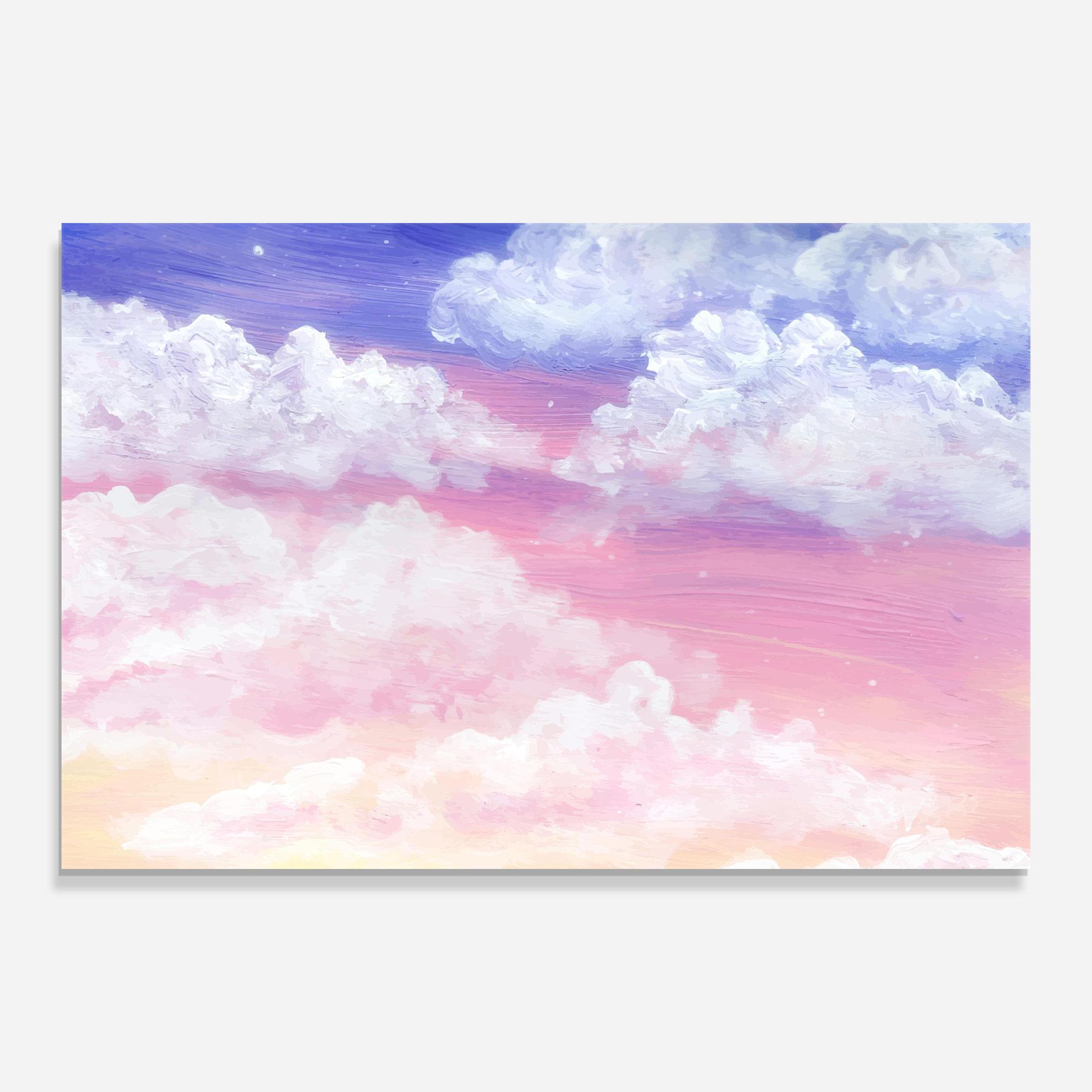 Tablou Sticla Cloud Paint Texture mockup 0