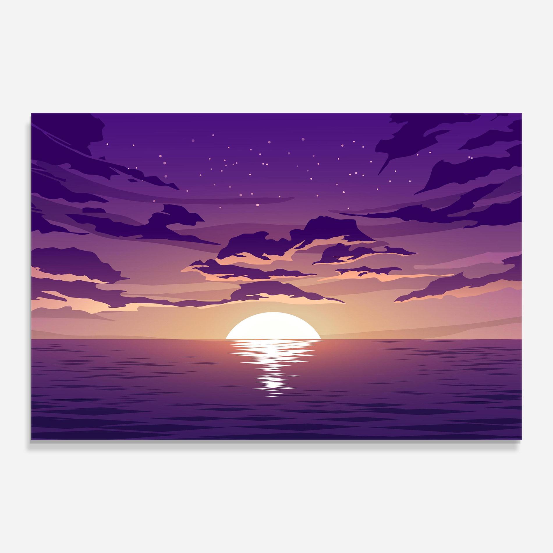 Tablou Sticla Cloud Purple mockup 0
