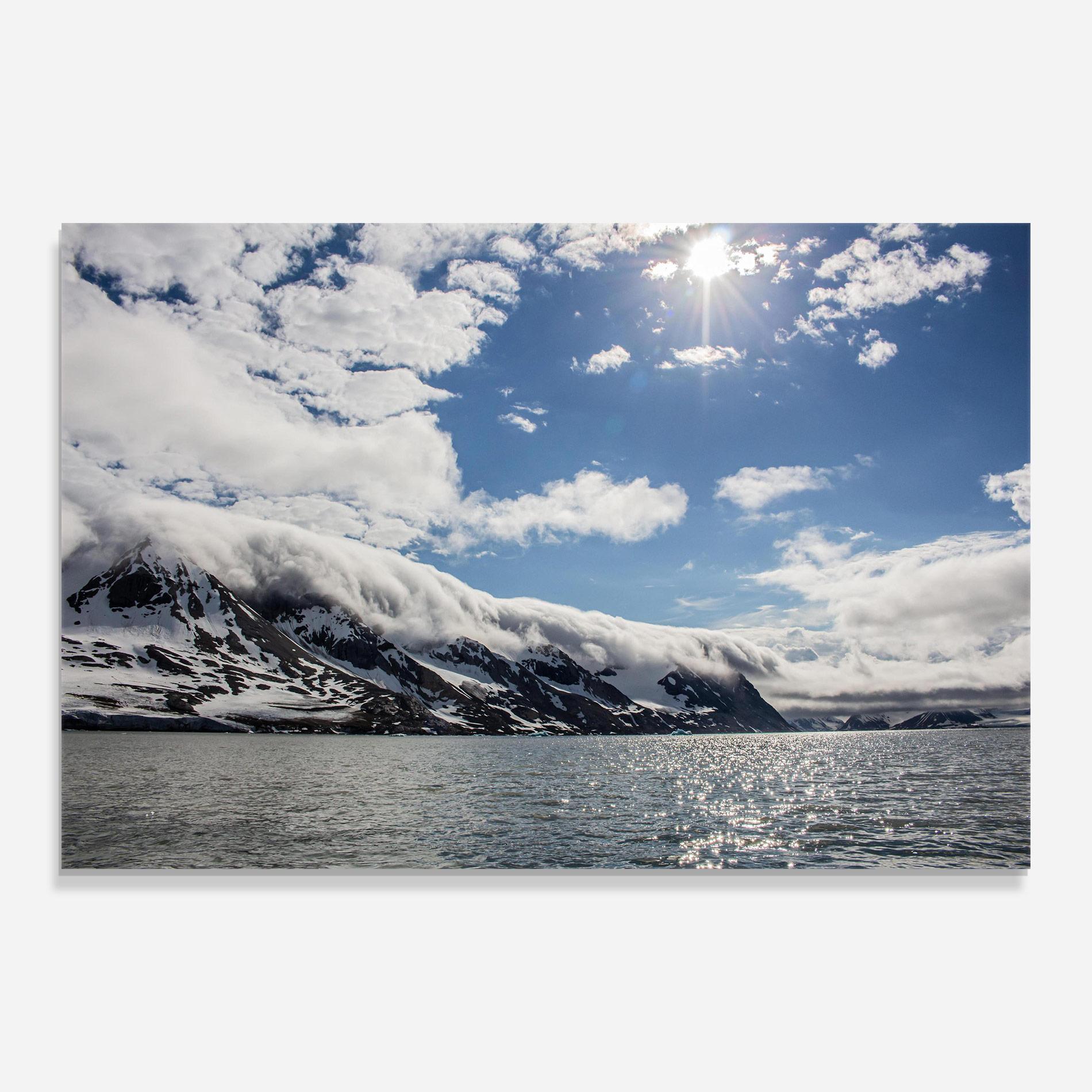 Tablou Sticla Clouds Over Ice mockup 0