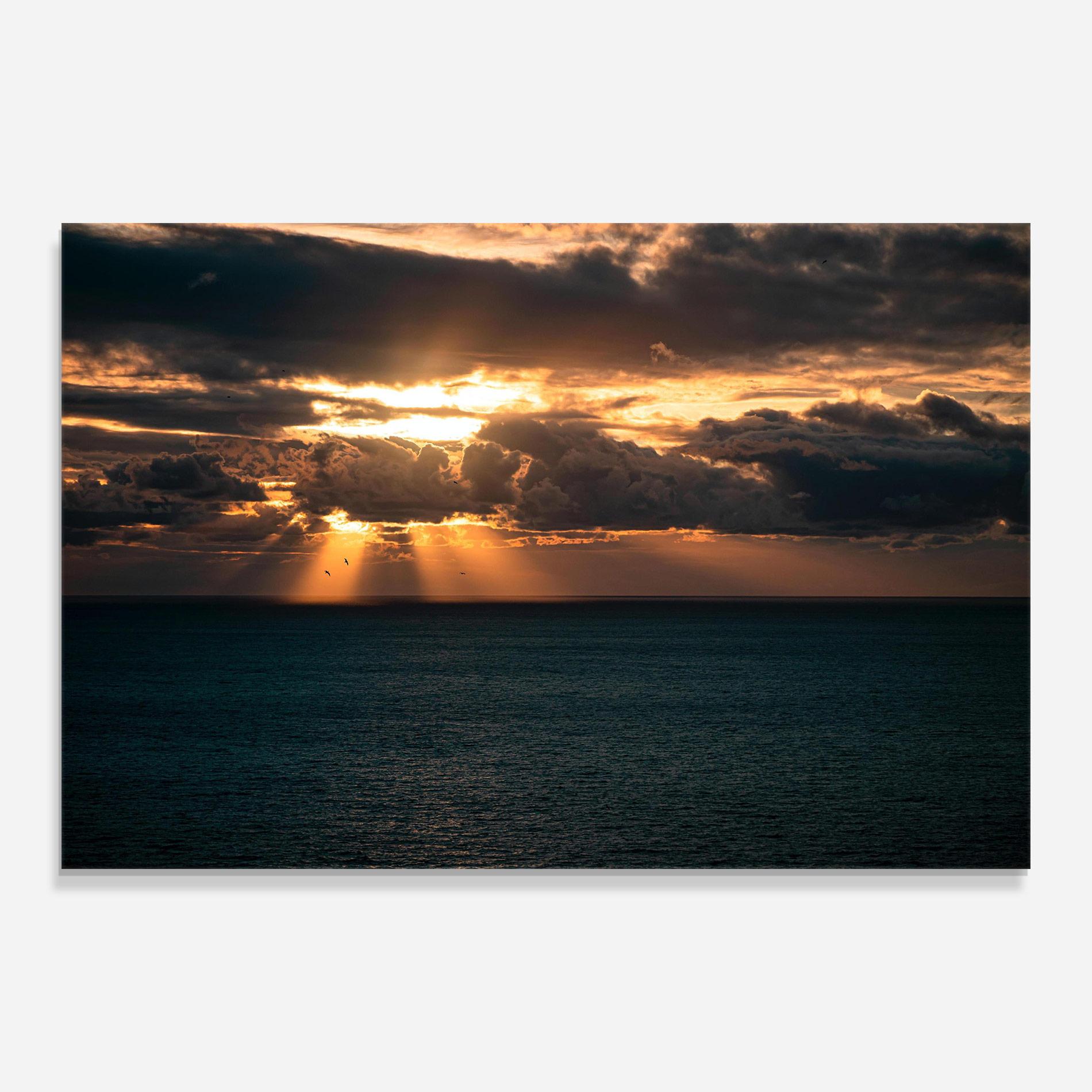 Tablou Sticla Cloudy Sunrise mockup 0