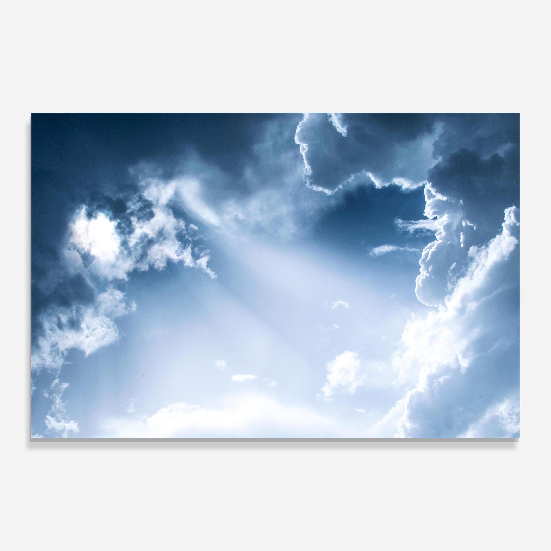 Tablou Sticla Dark Blue Sky mockup 0