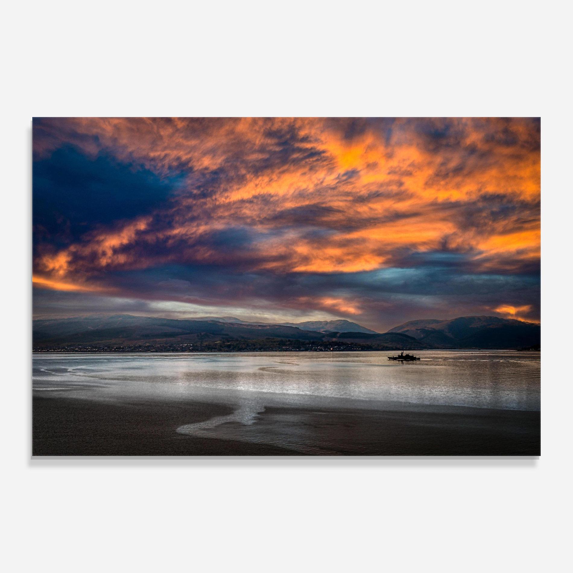 Tablou Sticla Purple Blue Sky View mockup 0