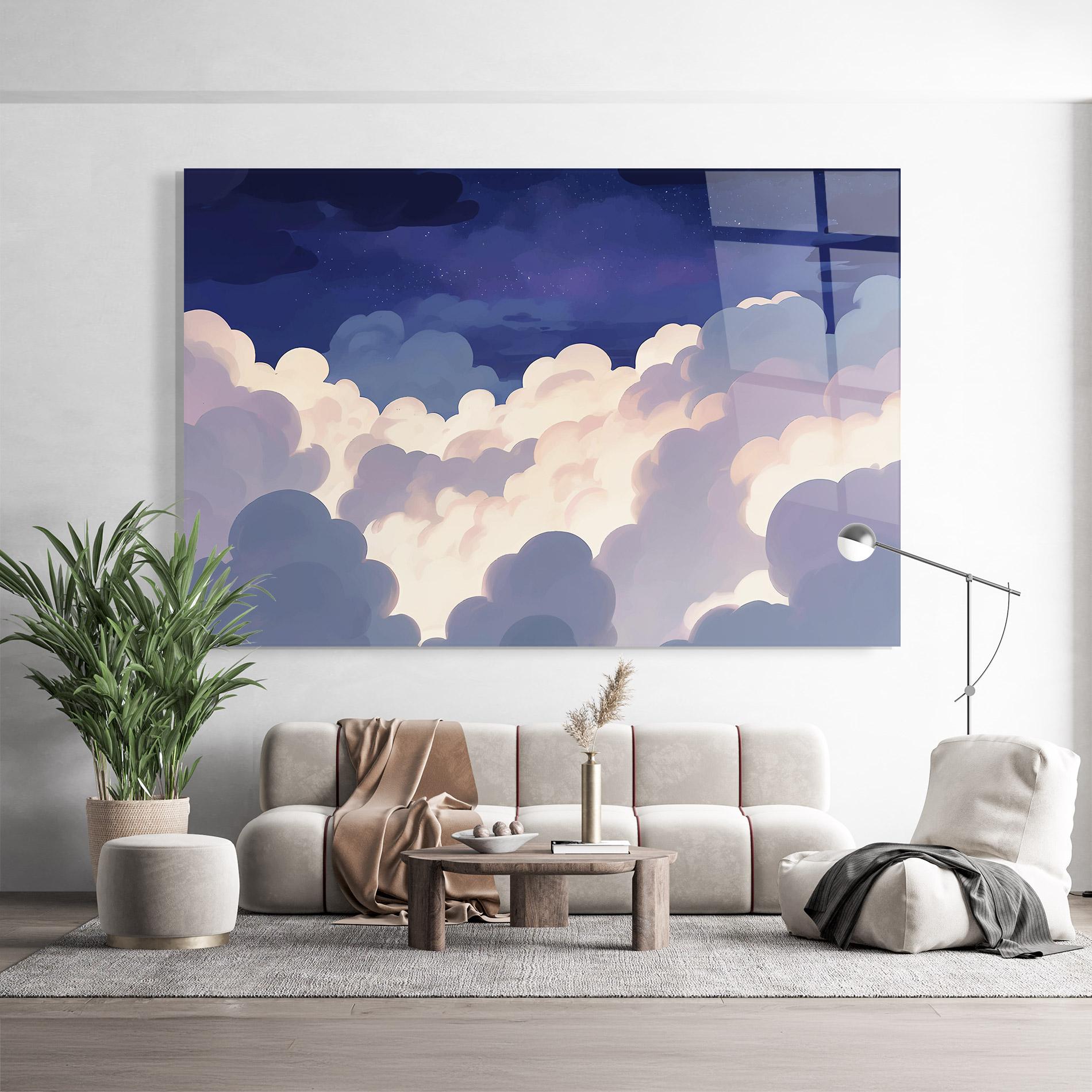 Tablou Sticla Cloud Art mockup 9