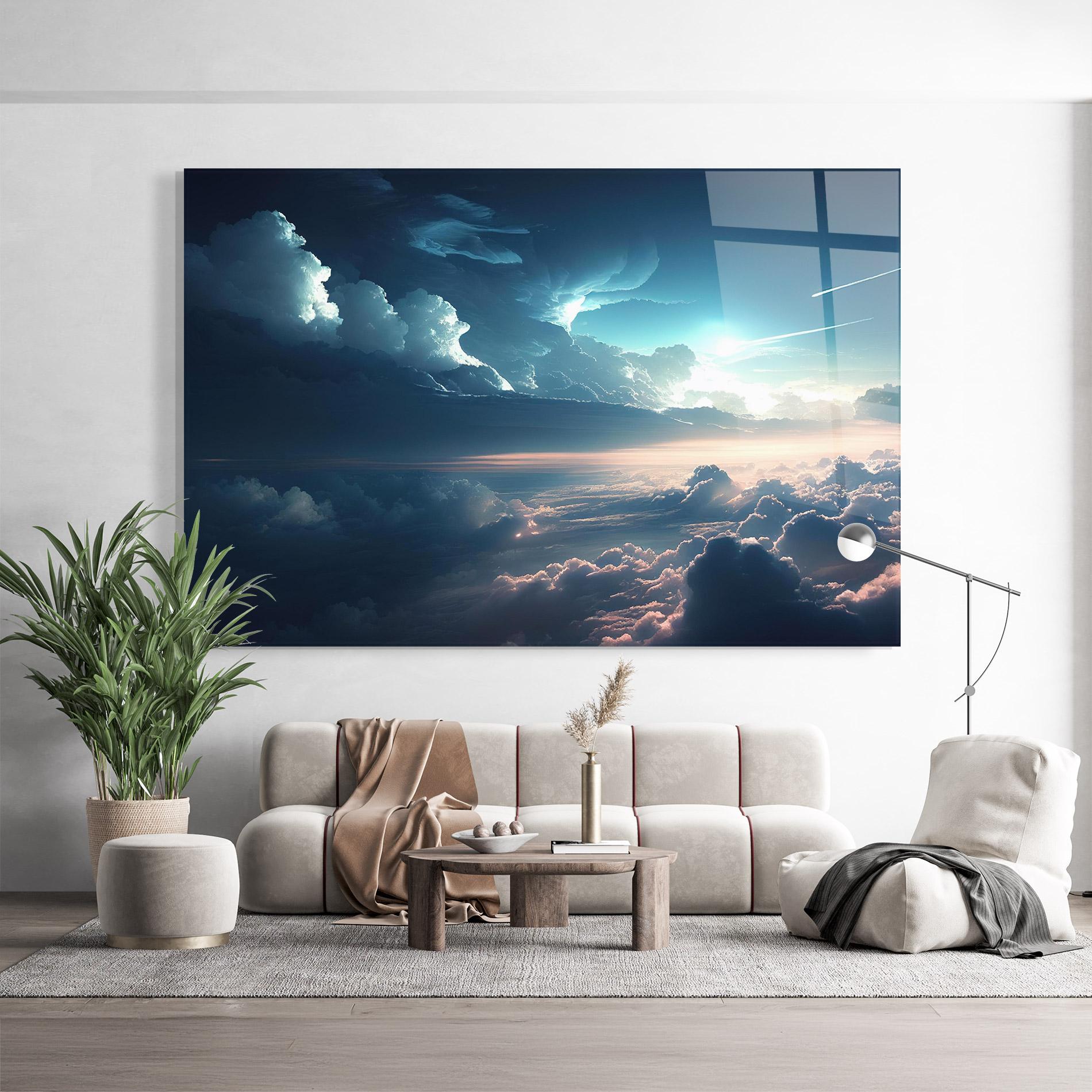 Tablou Sticla Dark Clouds mockup 9