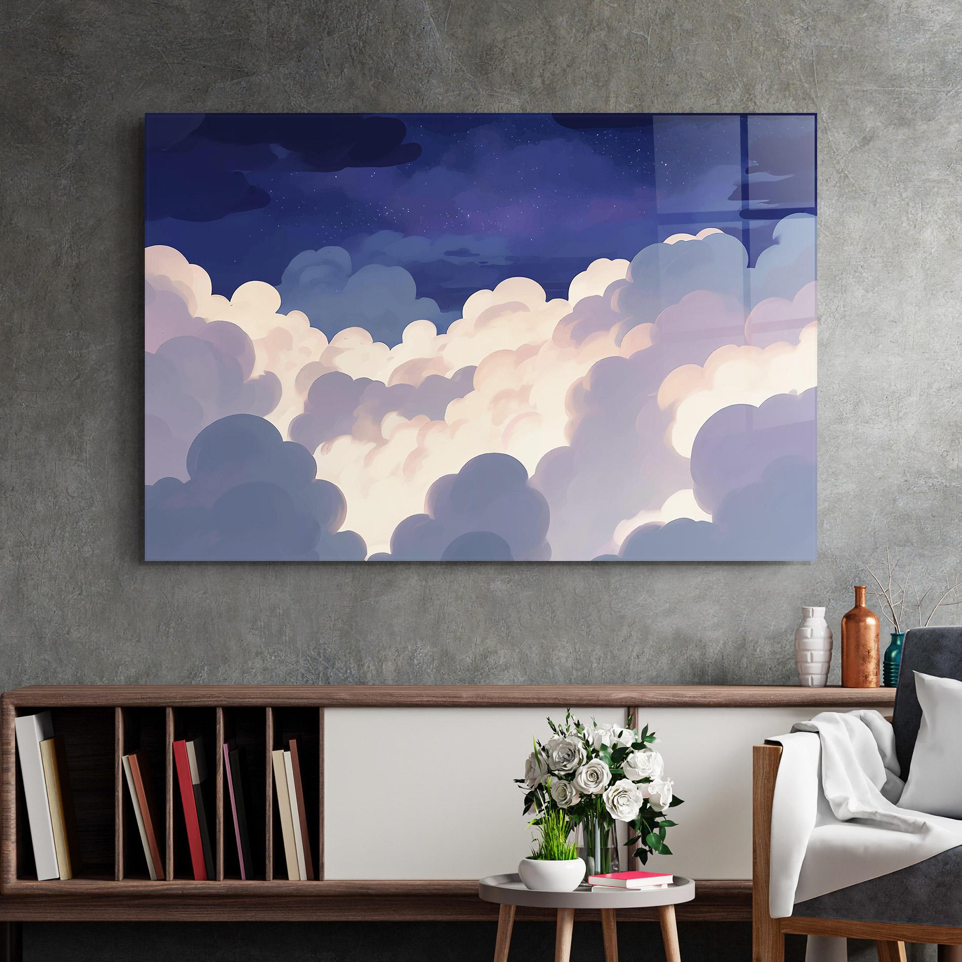 Tablou Sticla Cloud Art mockup 2