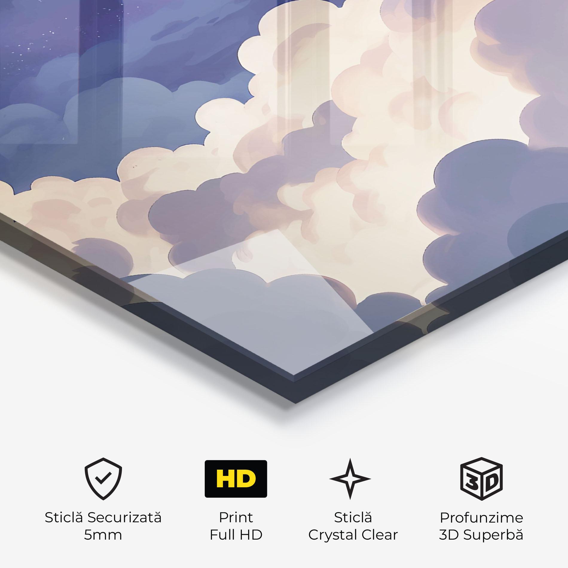 Tablou Sticla Cloud Art mockup 3