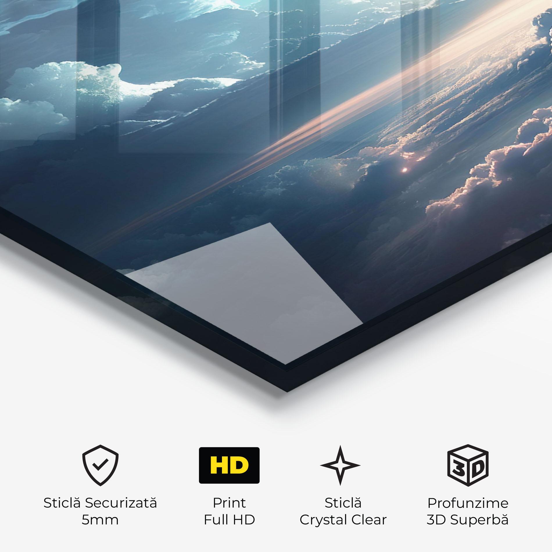 Tablou Sticla Dark Clouds mockup 3