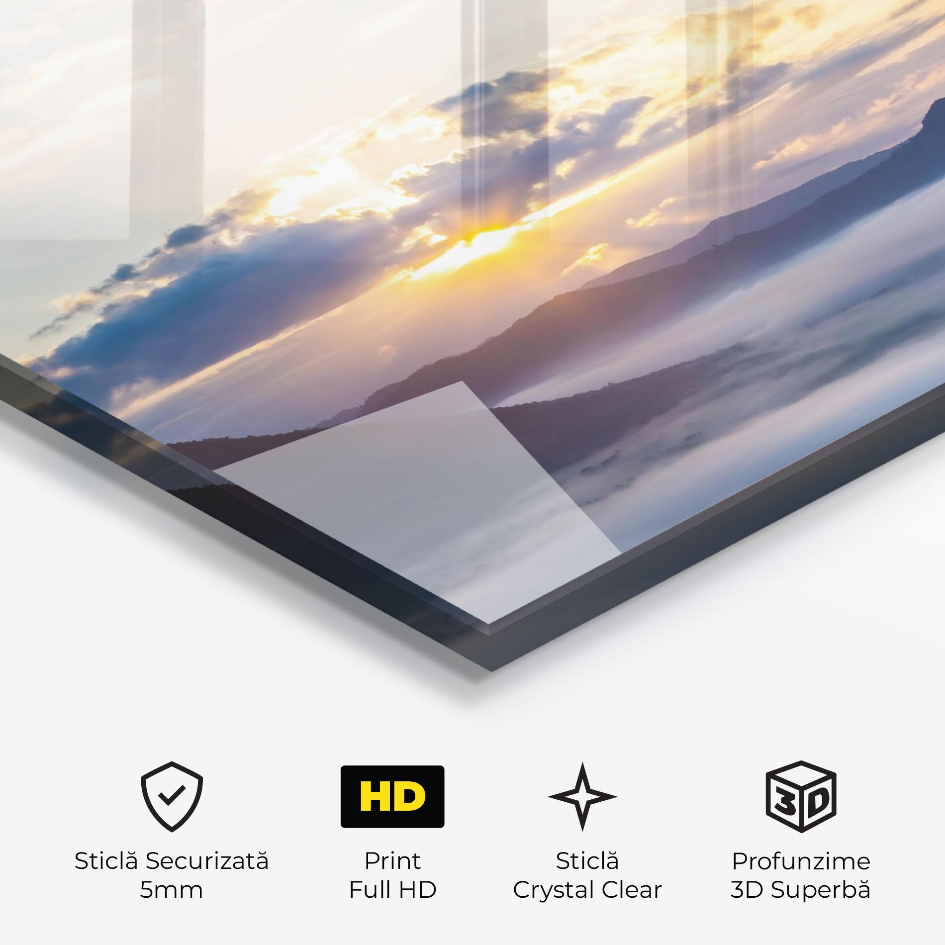 Tablou Sticla Fantastic Clouds mockup 3