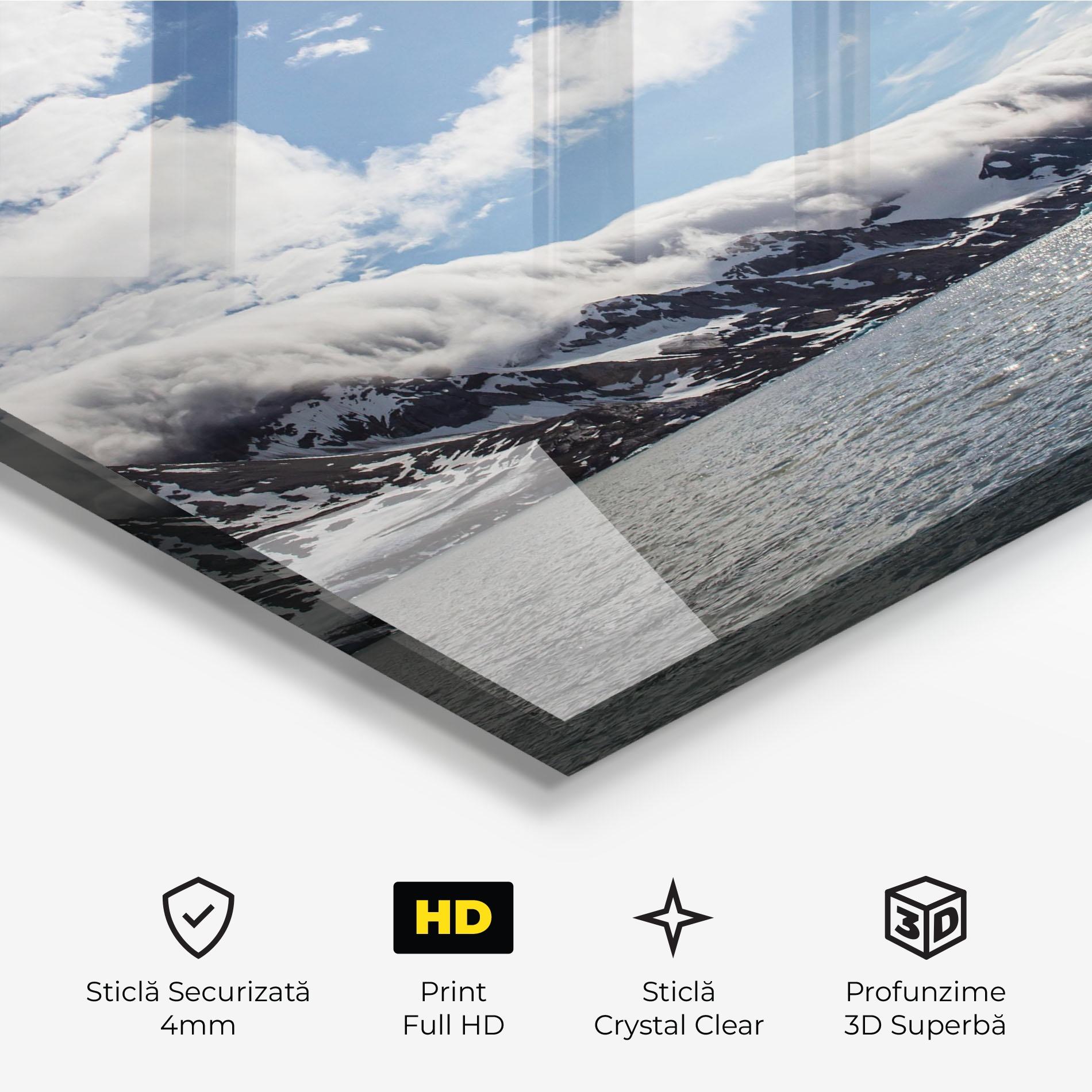 Tablou Sticla Clouds Over Ice mockup 3