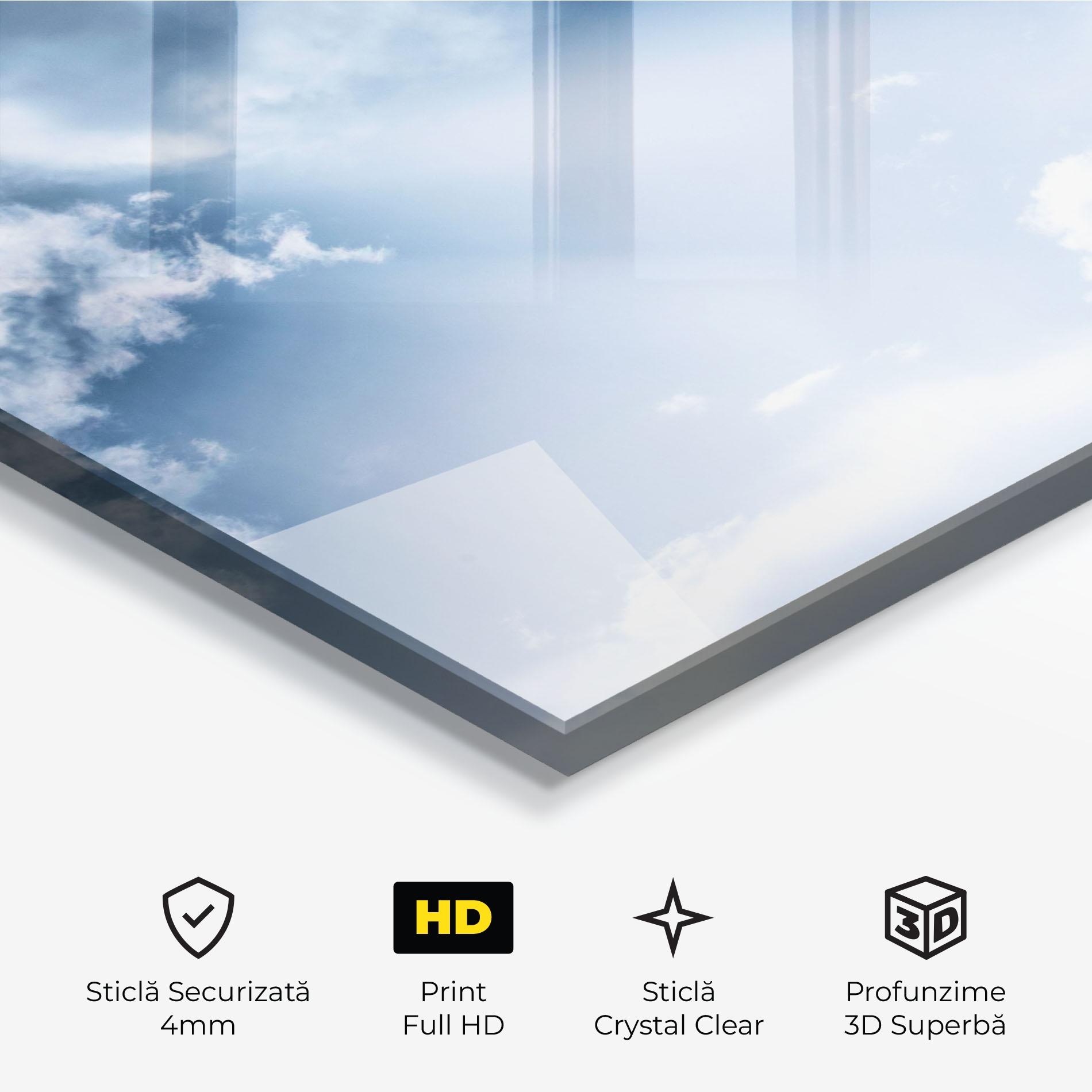 Tablou Sticla Dark Blue Sky mockup 3