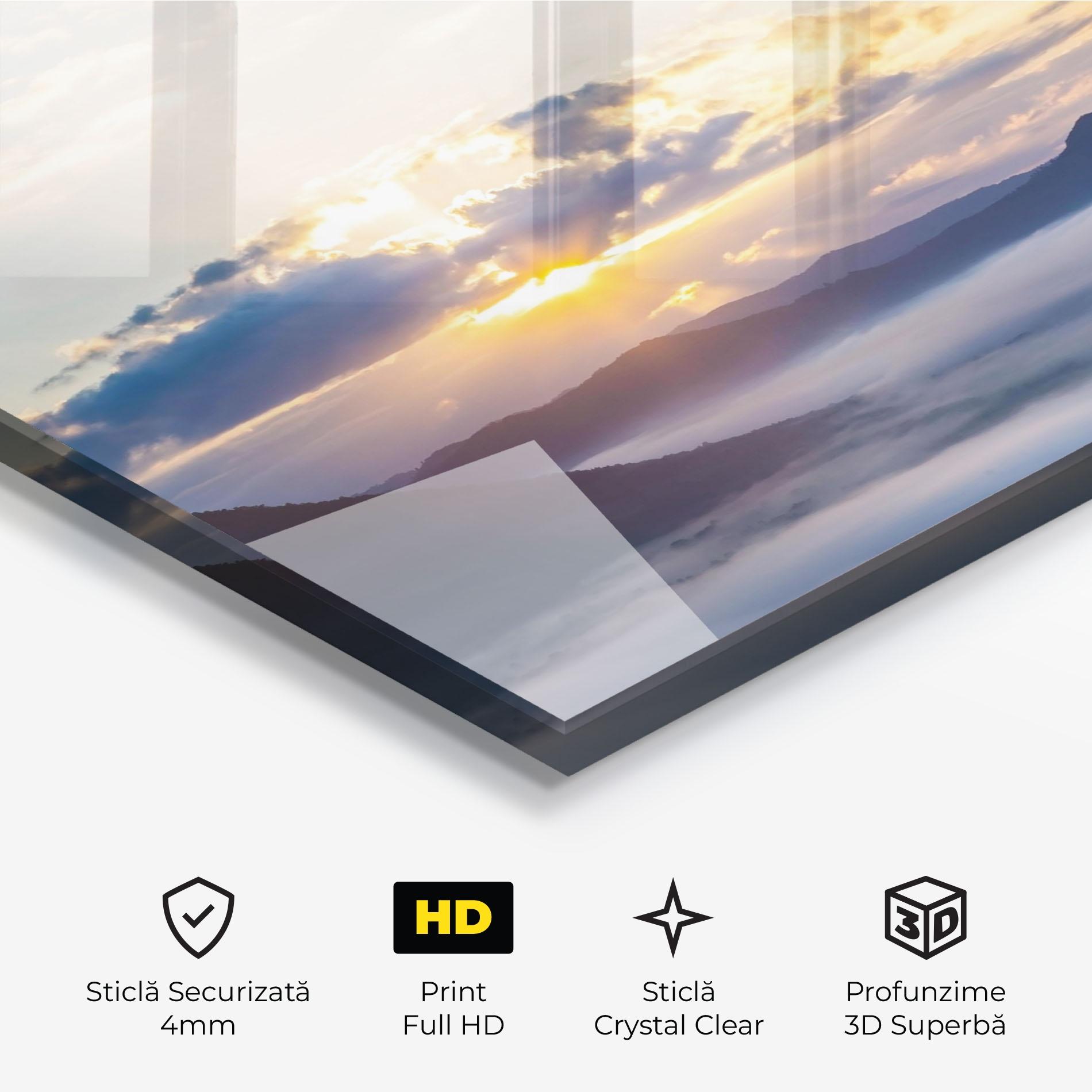 Tablou Sticla Fantastic Clouds mockup 3