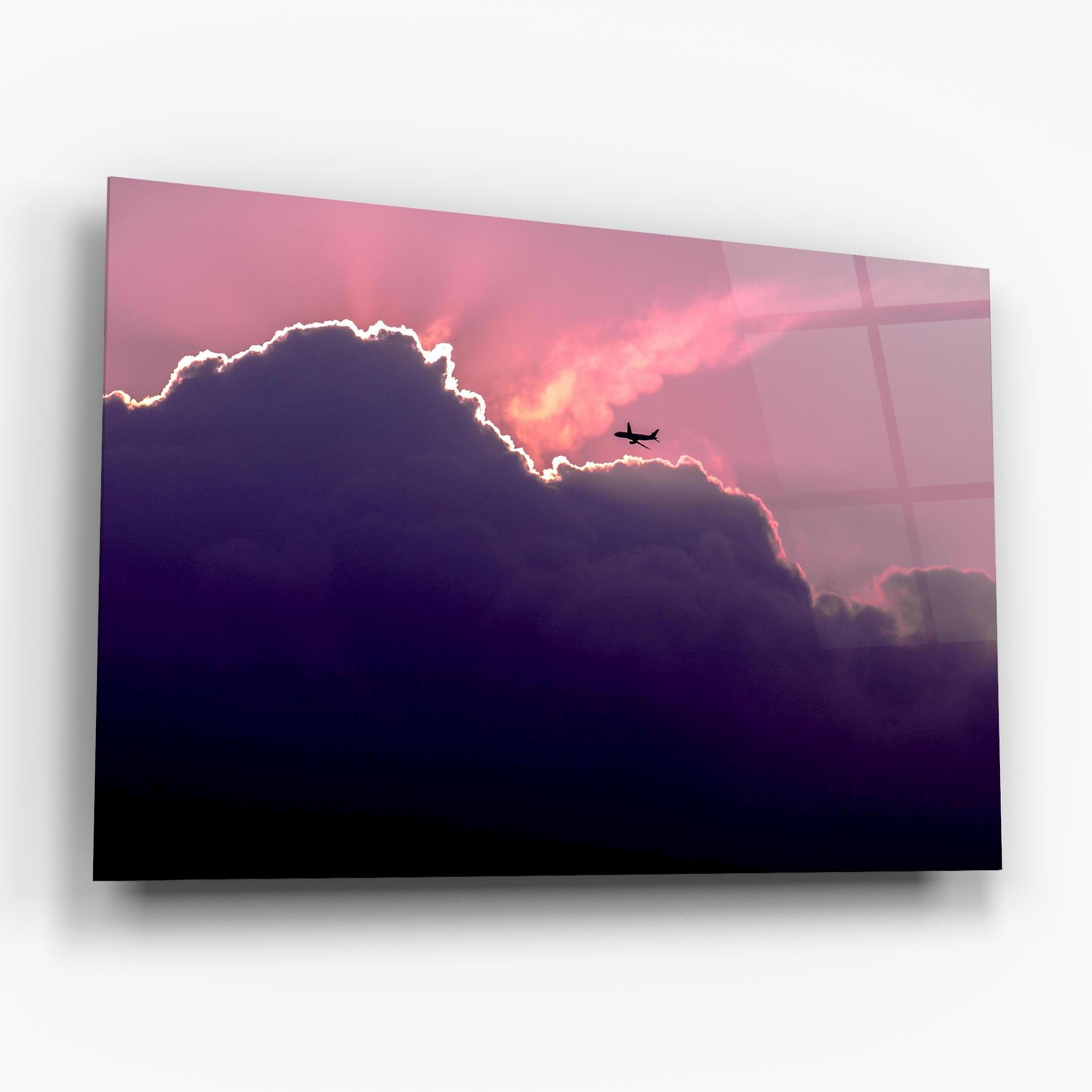 Tablou Sticla Big Purple Cloud mockup 6