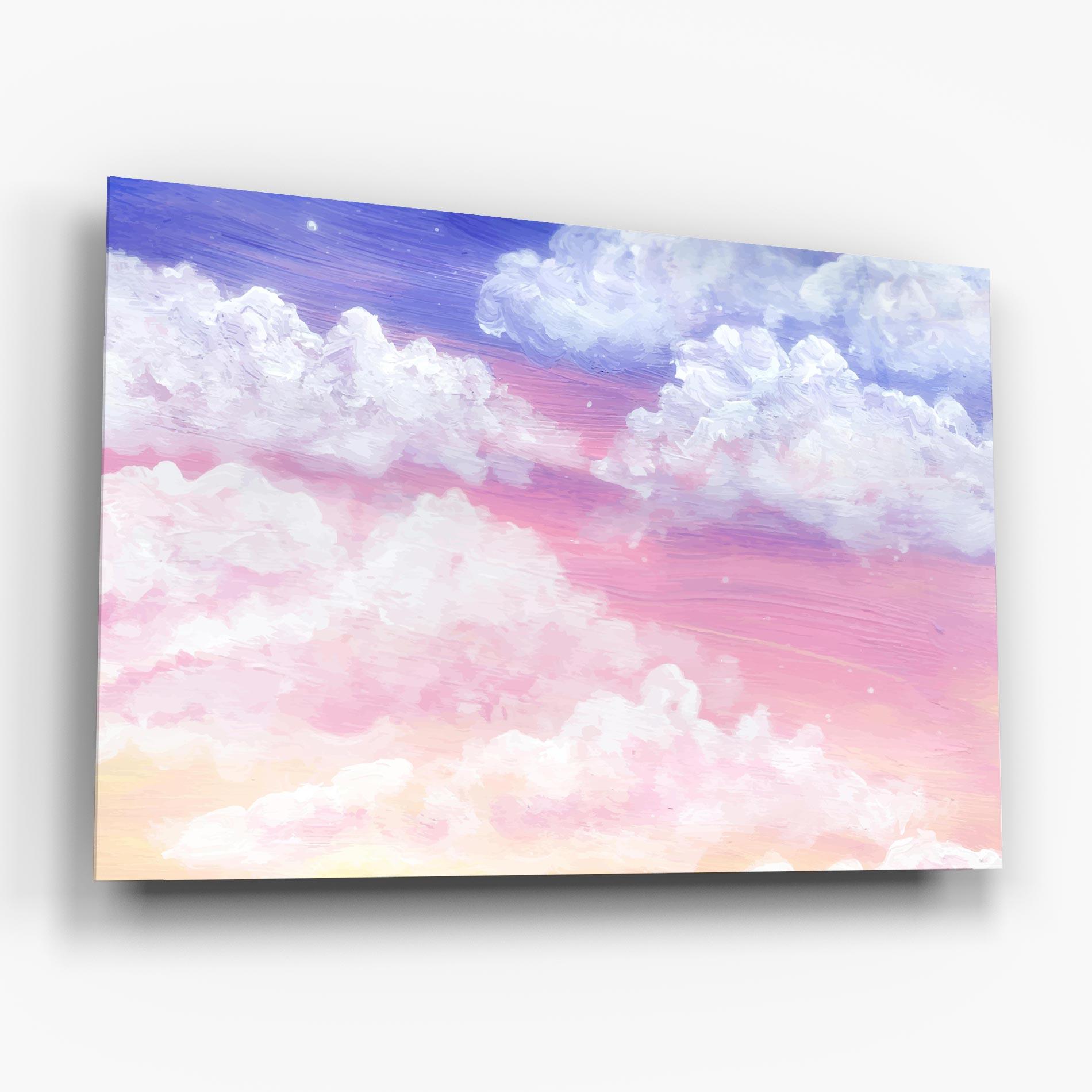 Tablou Sticla Cloud Paint Texture mockup 6