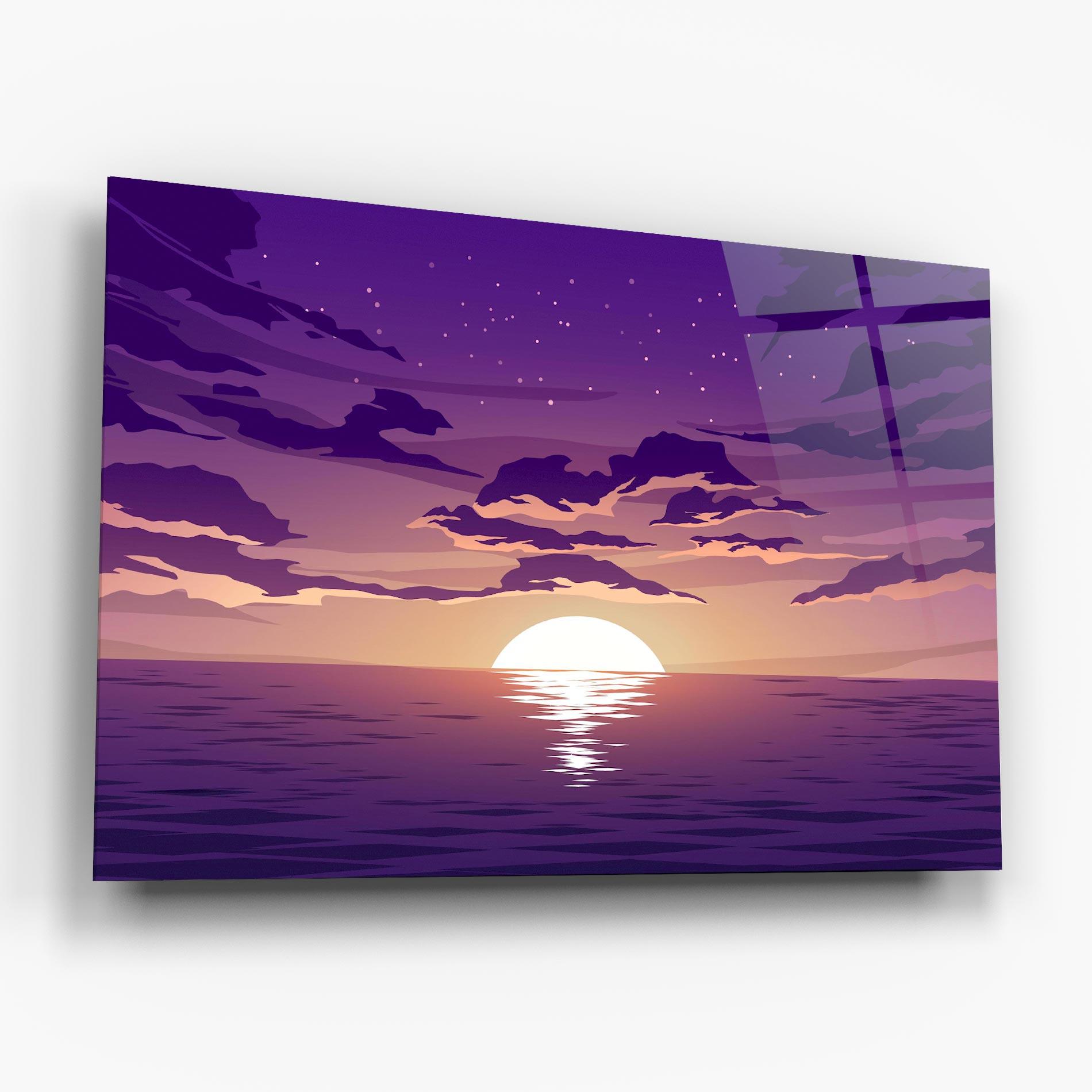 Tablou Sticla Cloud Purple mockup 6
