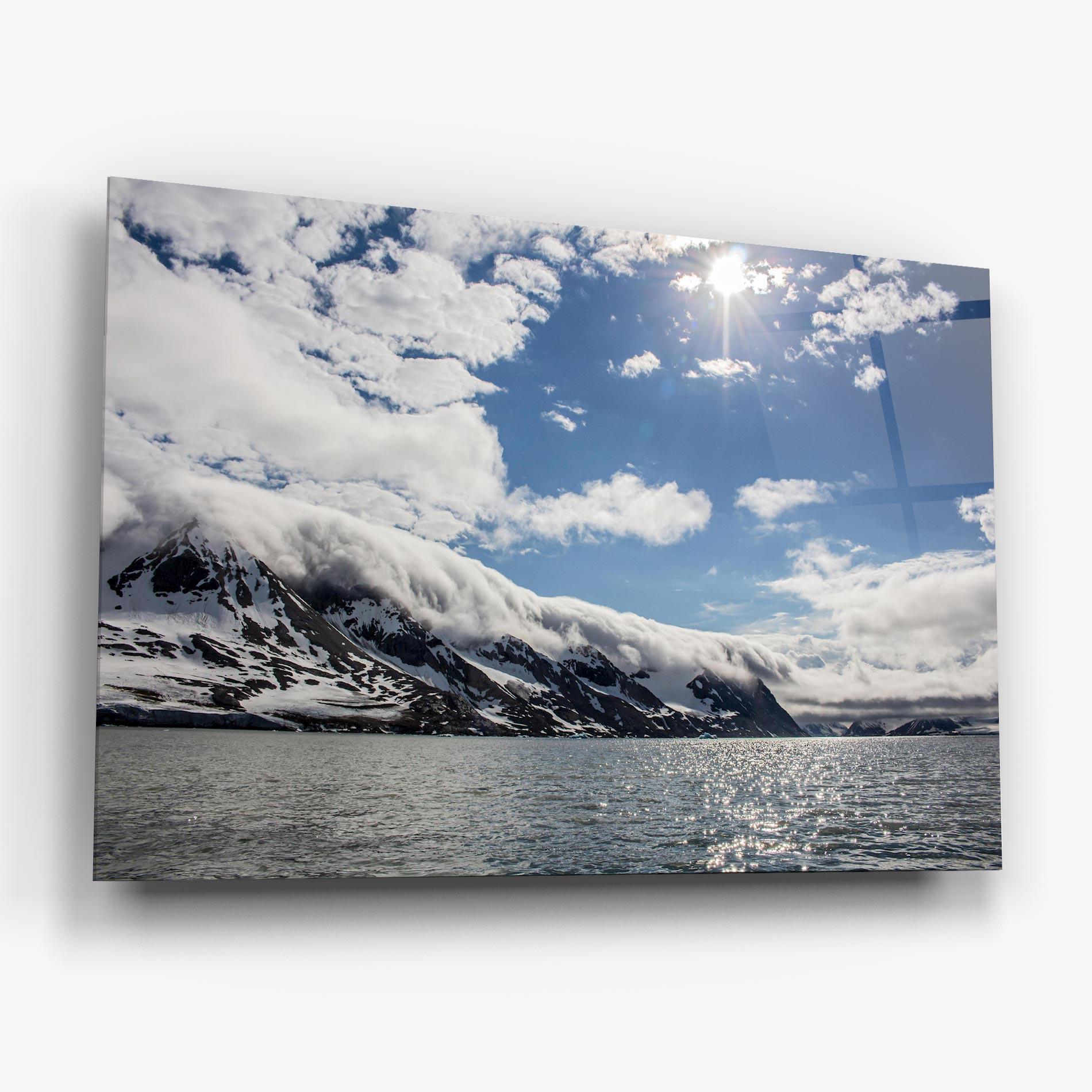 Tablou Sticla Clouds Over Ice mockup 6