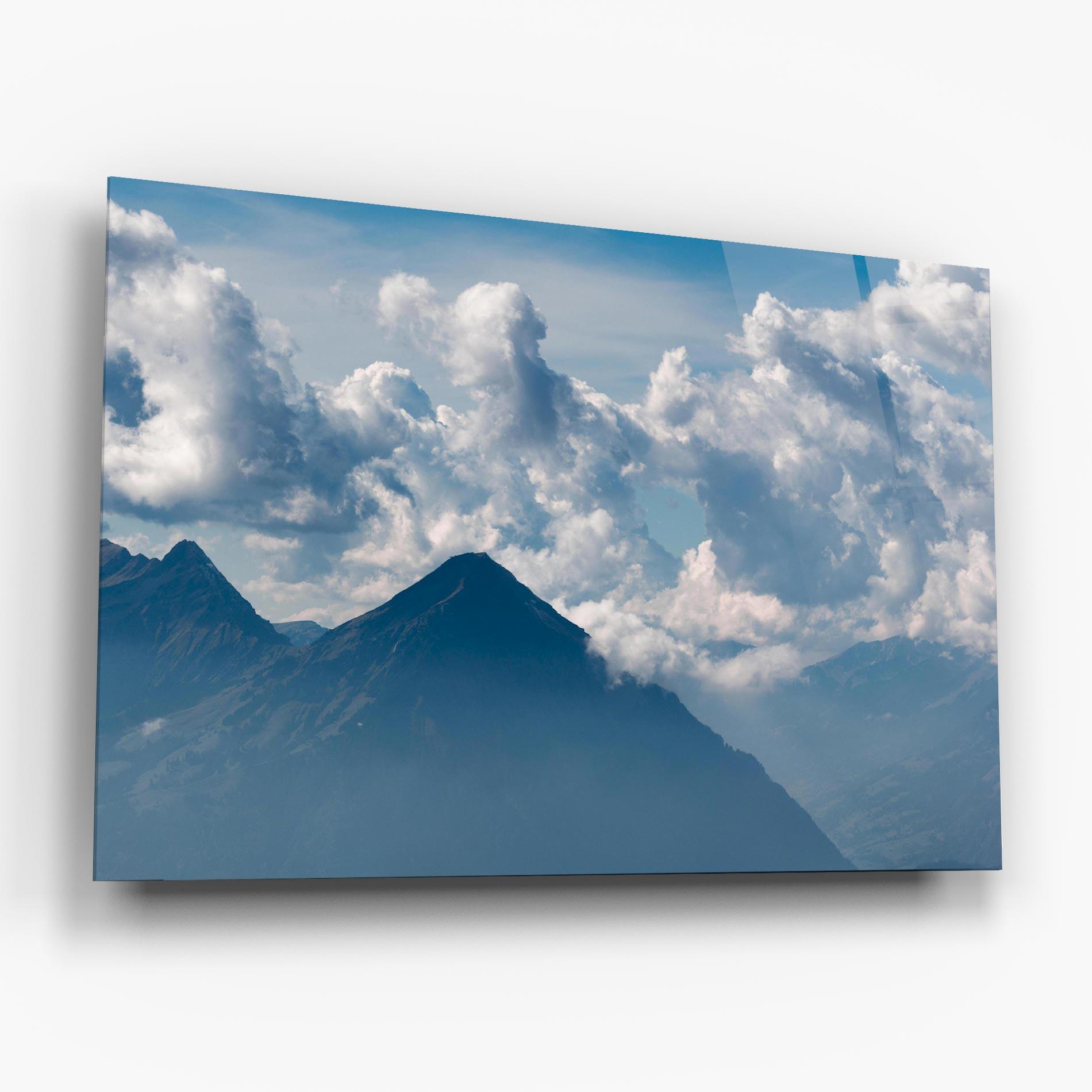 Tablou Sticla Cloudy View Mountain mockup 6