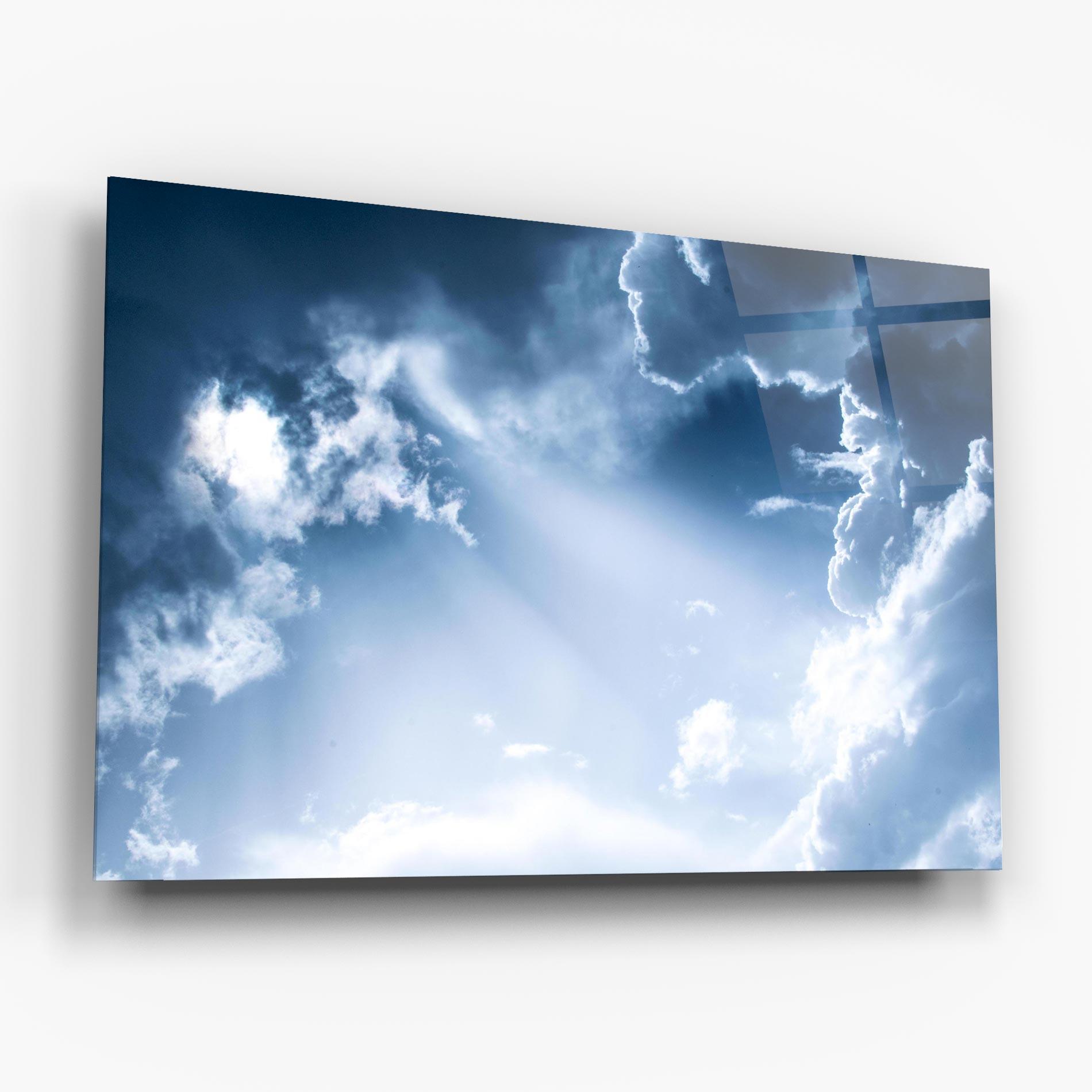 Tablou Sticla Dark Blue Sky mockup 6