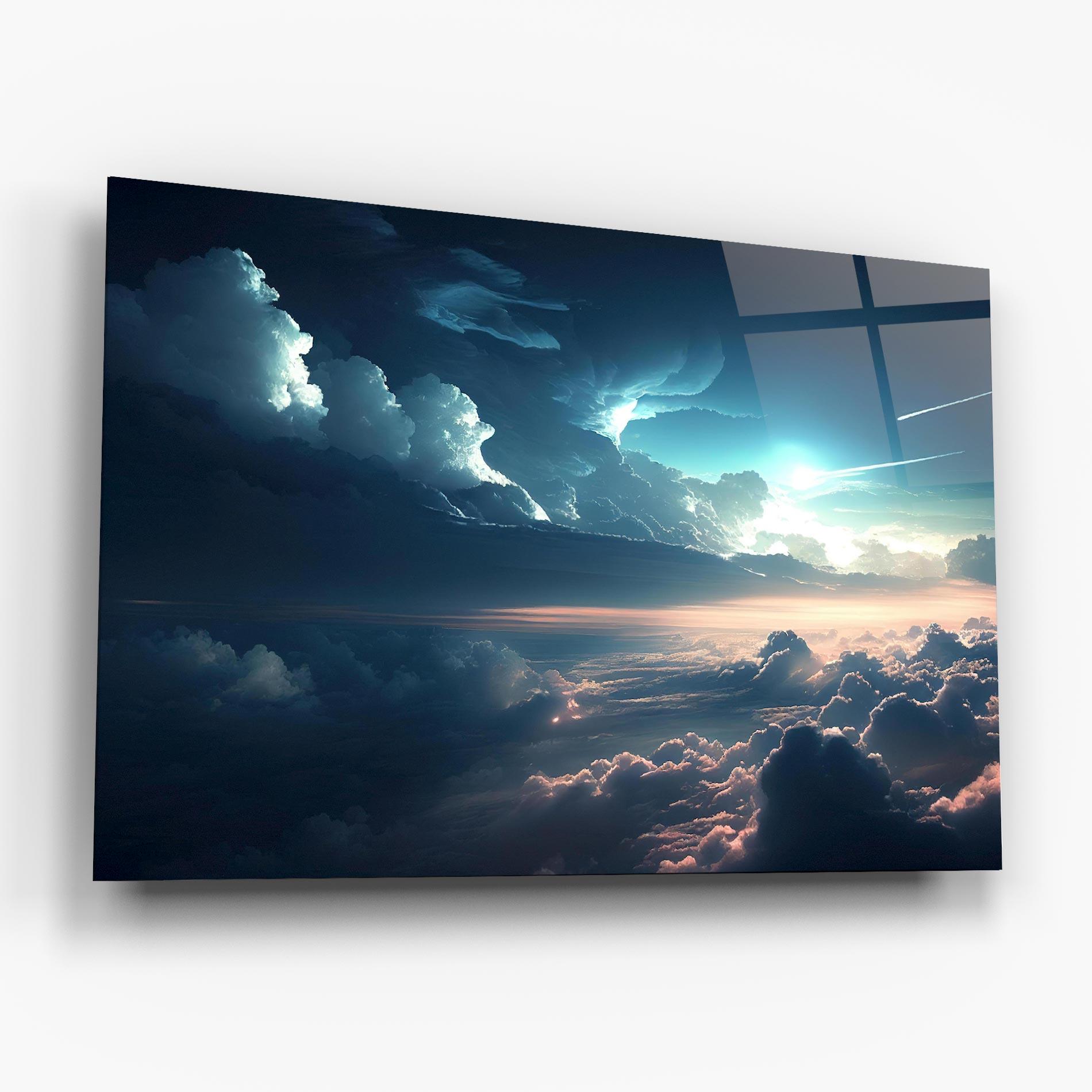 Tablou Sticla Dark Clouds mockup 6