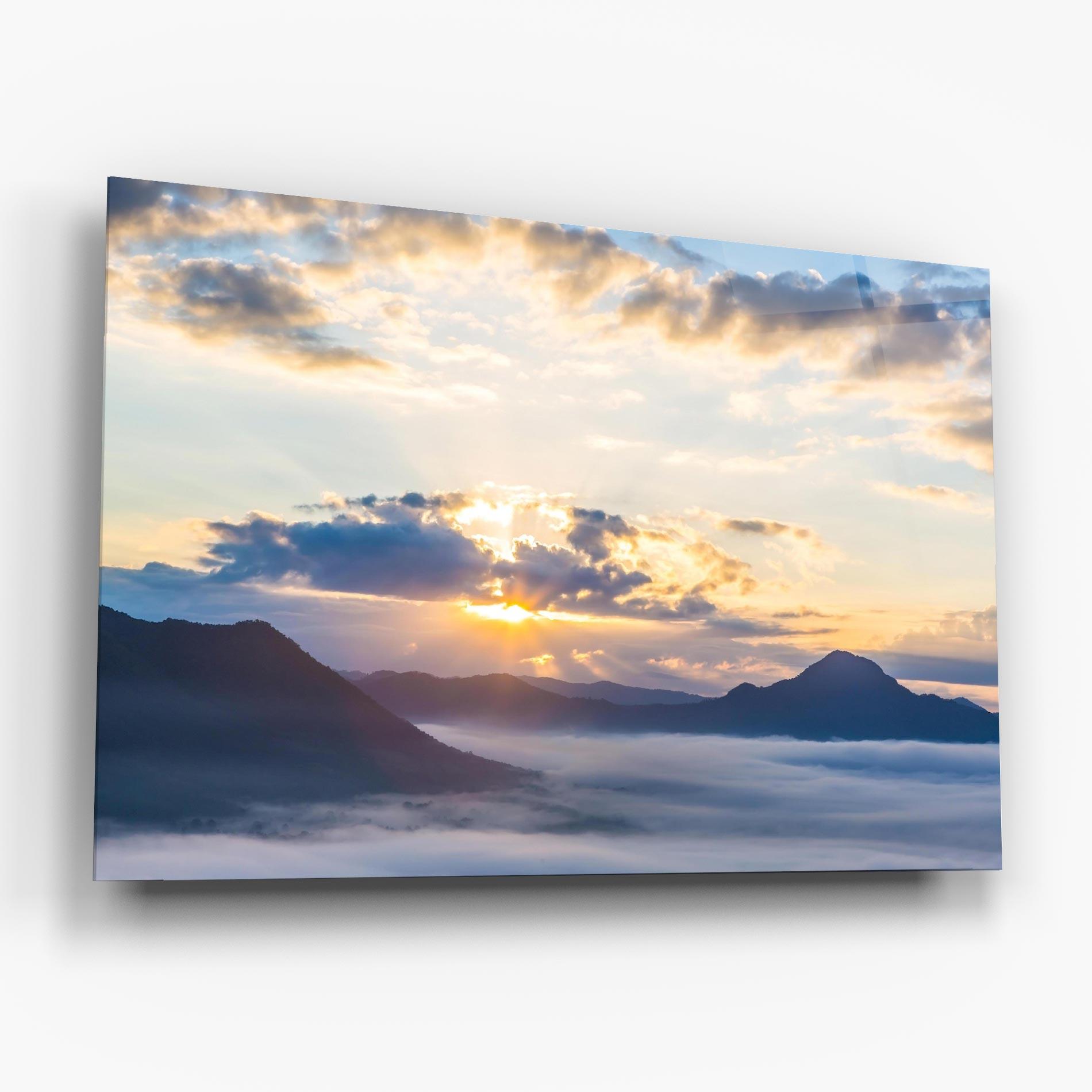 Tablou Sticla Fantastic Clouds mockup 6