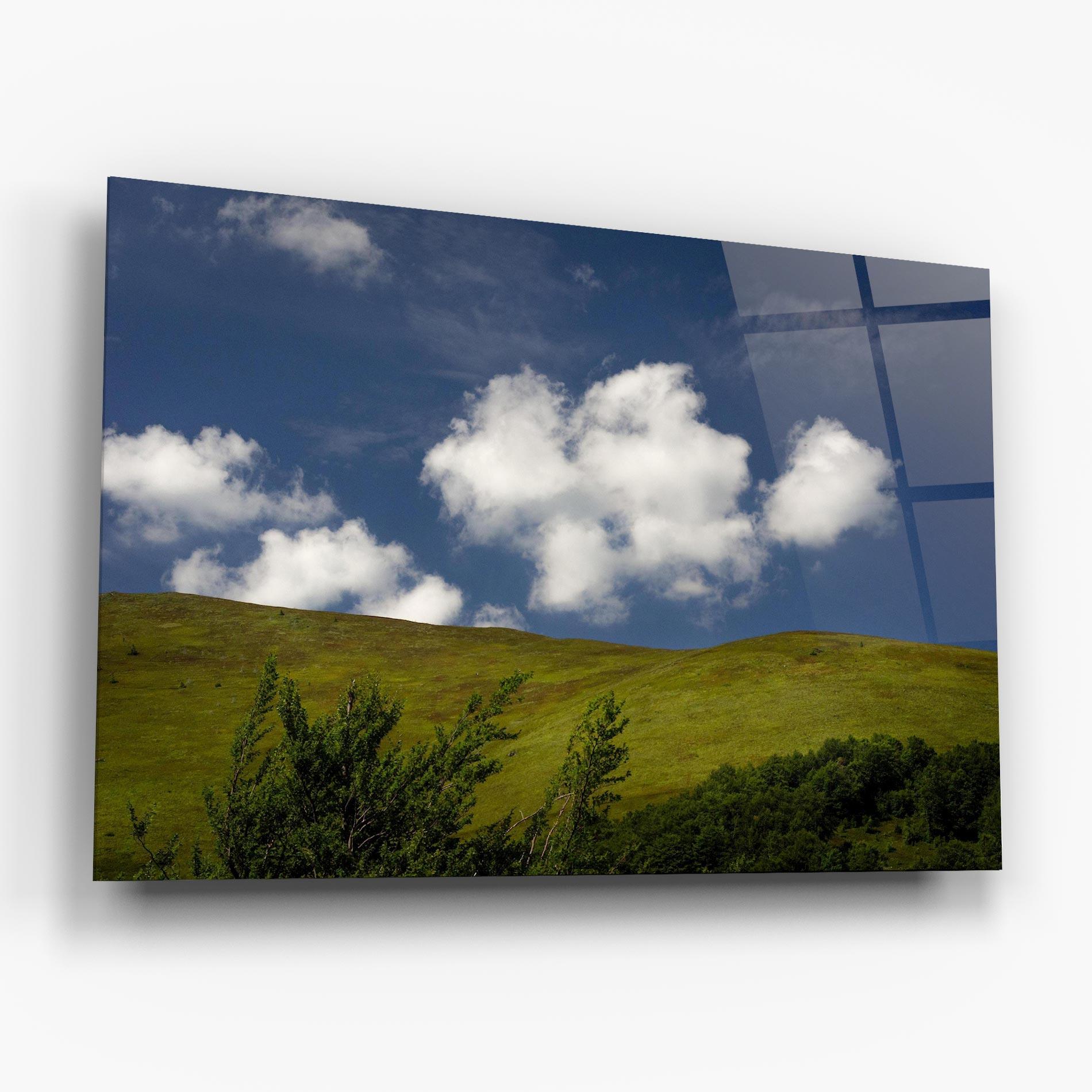Tablou Sticla Grass View Cloud mockup 6