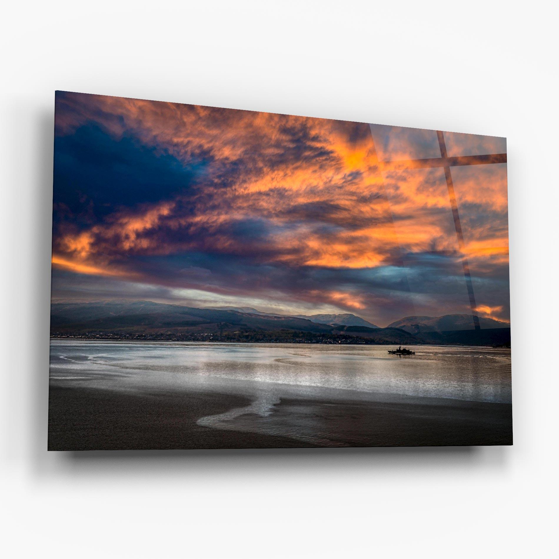 Tablou Sticla Purple Blue Sky View mockup 6